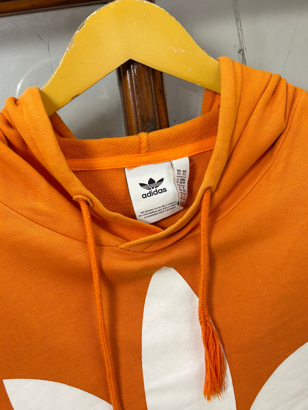 ADIDAS VIBRANT ORANGE HOODIE ( F5343 )