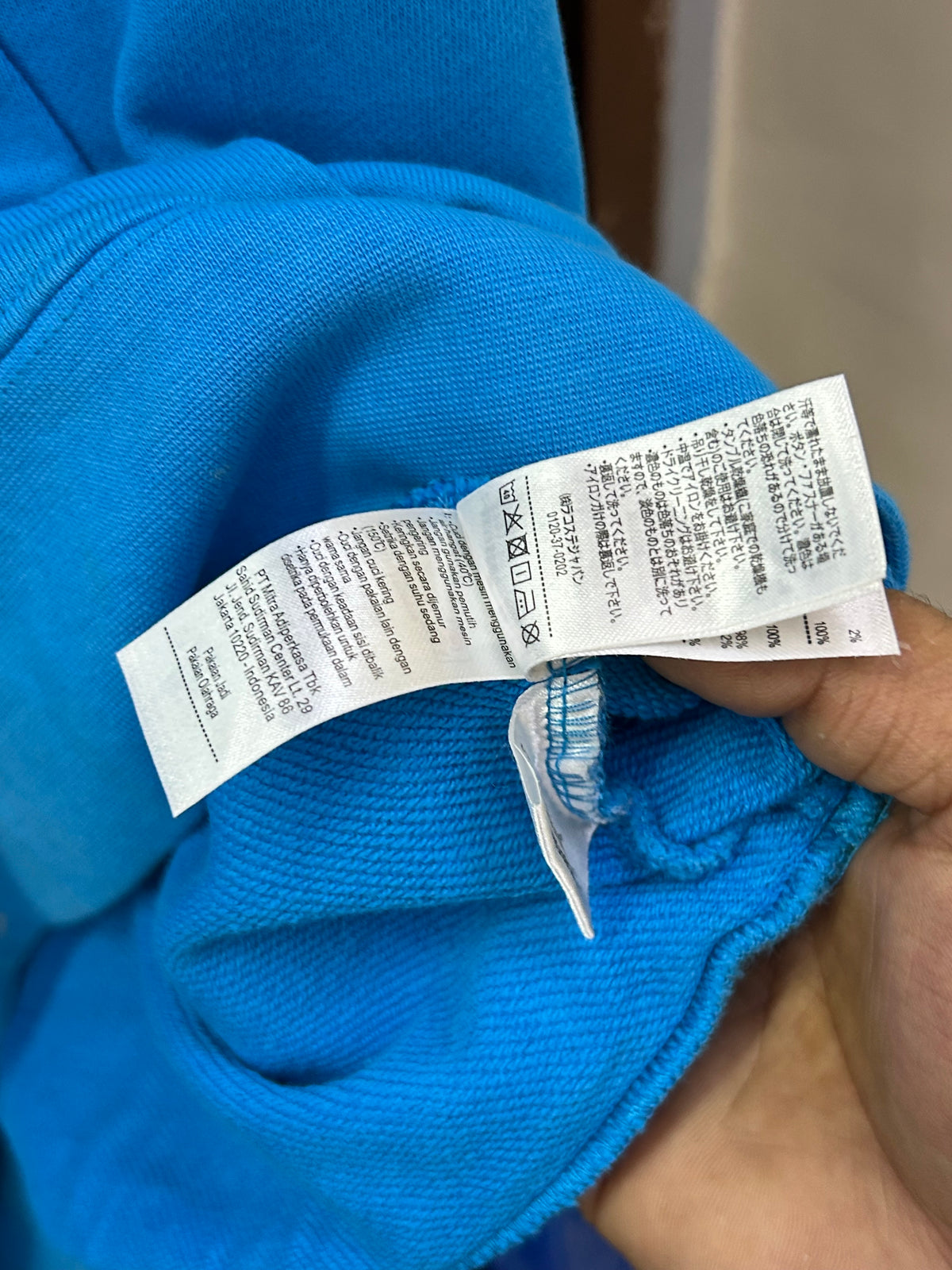 LACOSTE SEA BLUE HOODIE ( F4737 )