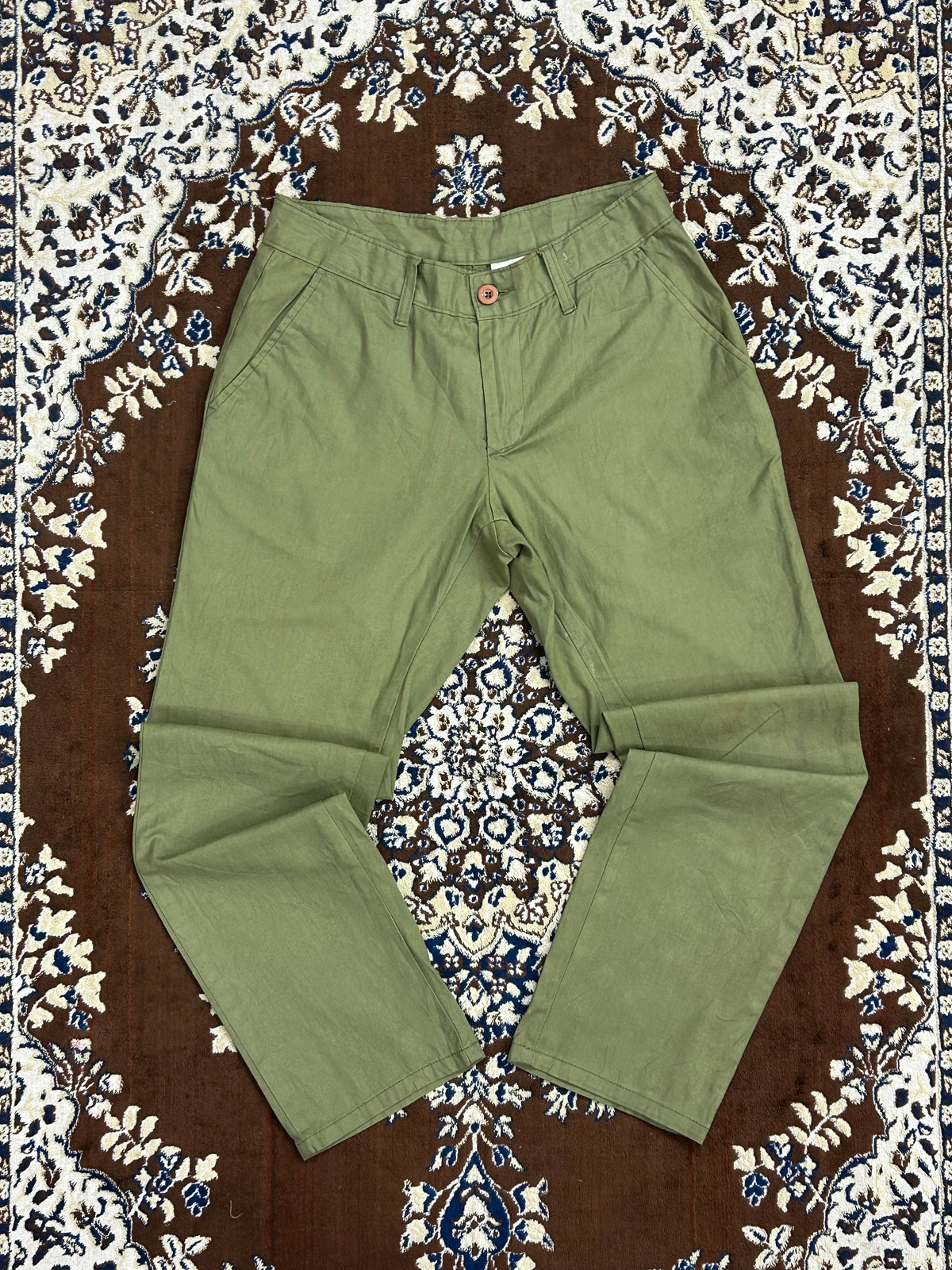 CARHARRT GREEN STRAIGHT FIT PANT ( F4694 )