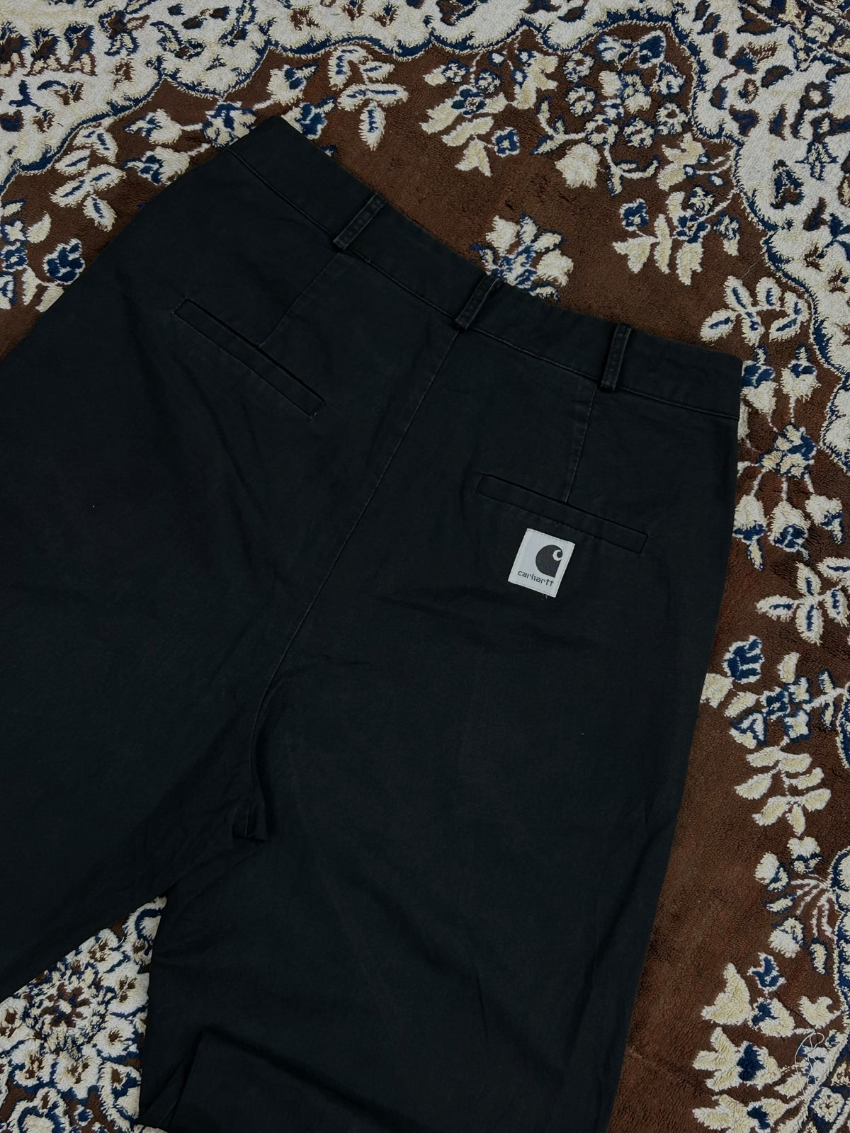 CARHARRT BLACK BAGGY FIT PANT ( F4681 )