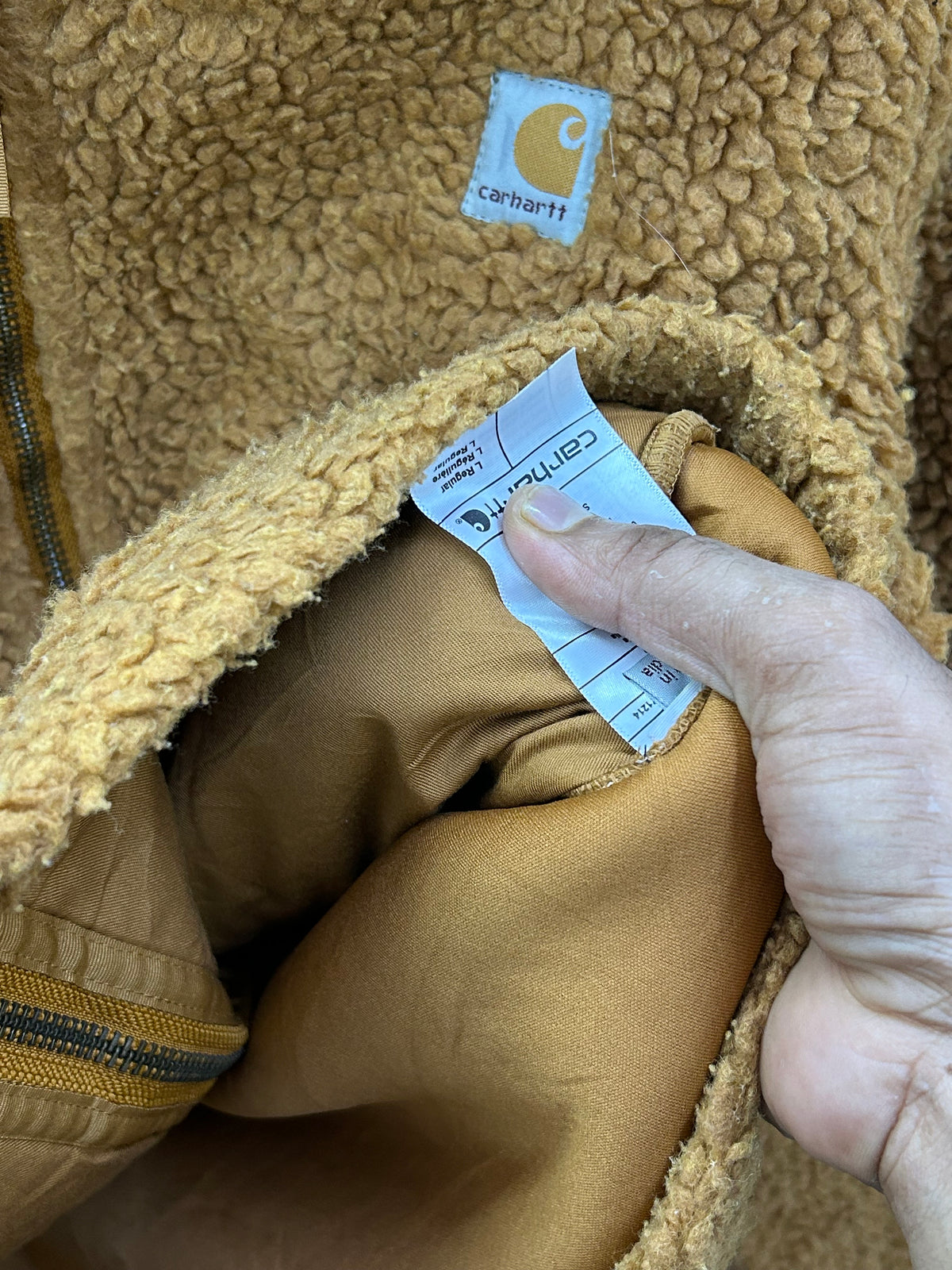 CARHARRT BROWN FUR LIKE JACKET ( F4826 )