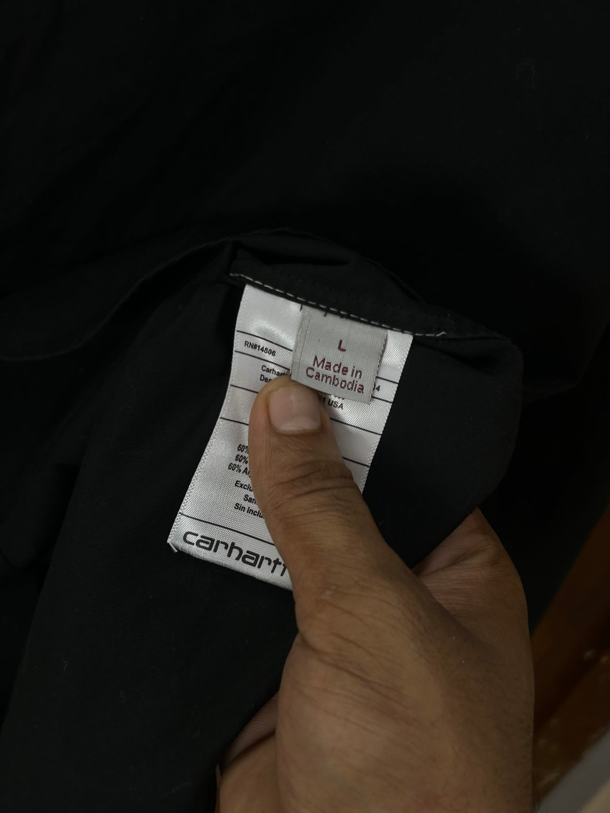 CARHARRT BLACK SHIRT ( F5568 )