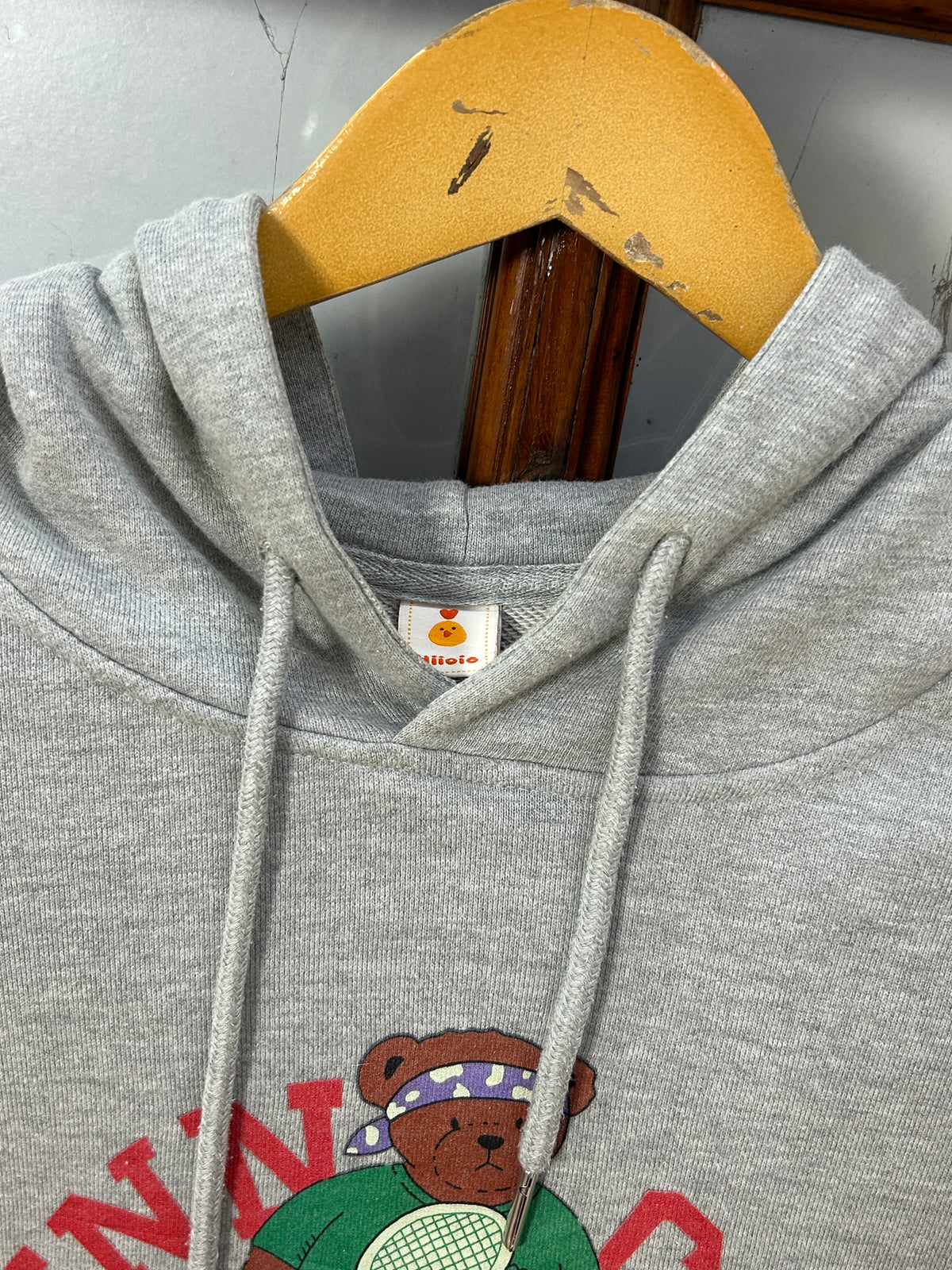 GREY PRINTED HOODIE ( F6181 )
