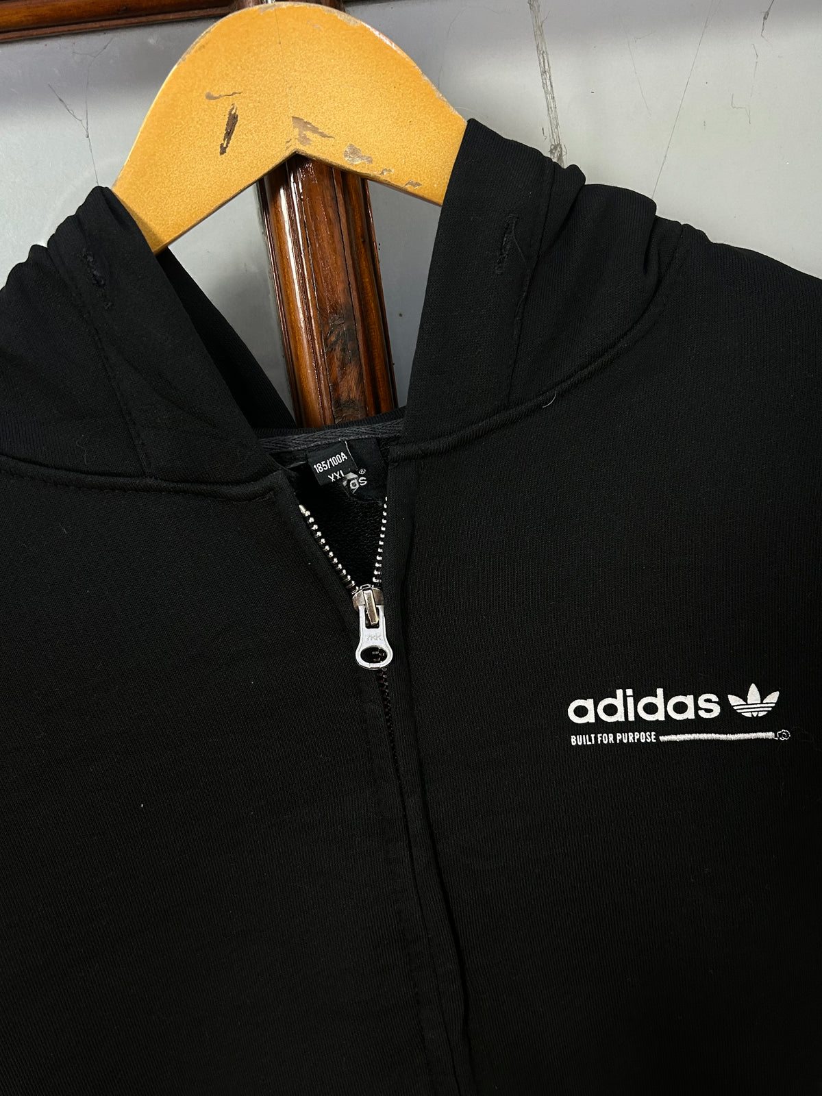 ADIDAS BLACK ZIPPER ( F6191 )