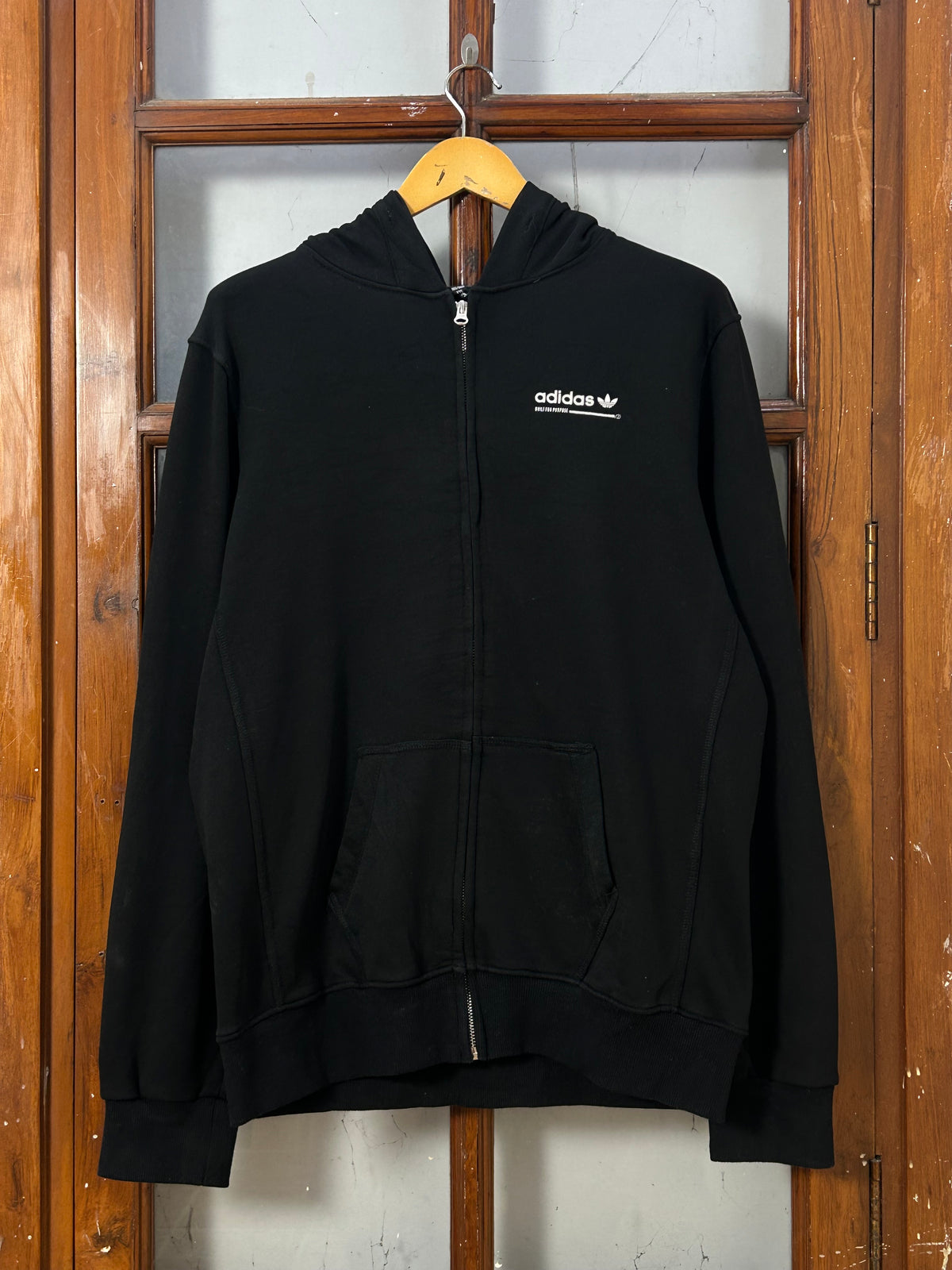 ADIDAS BLACK ZIPPER ( F6191 )