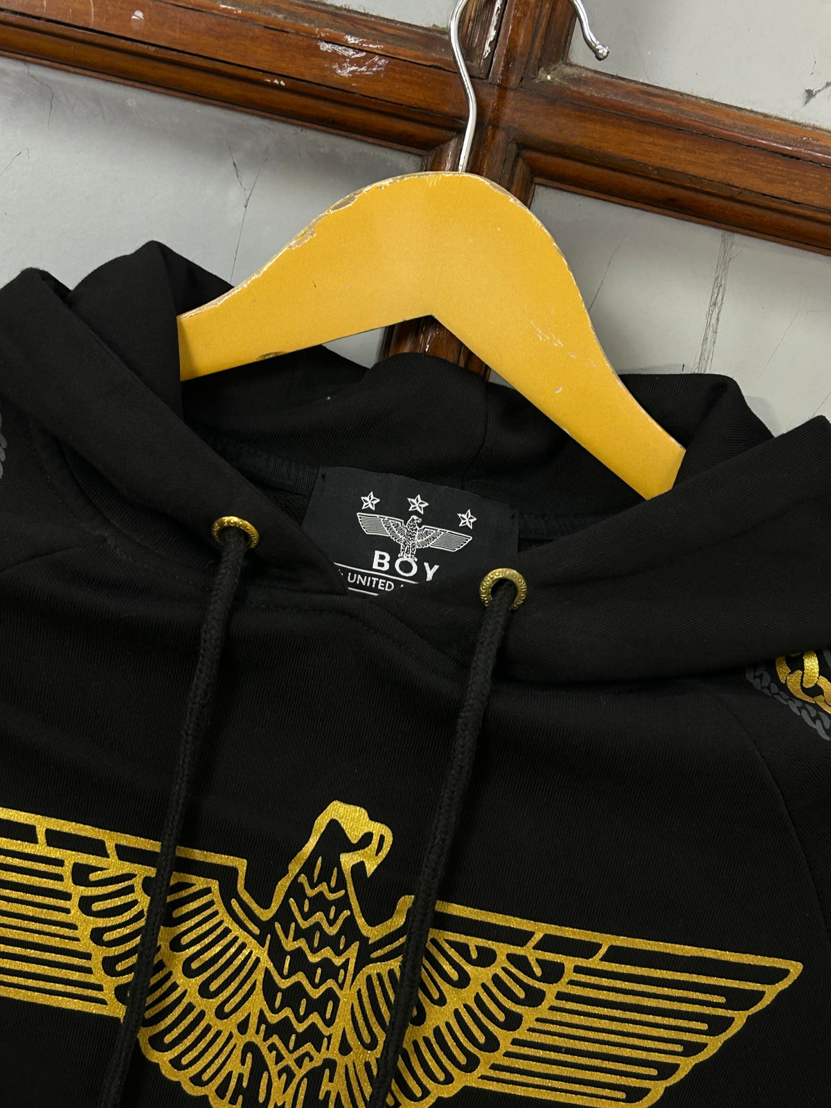 BOY LONDON GOLDEN WINGS PRINT HOODIE ( F5333 )