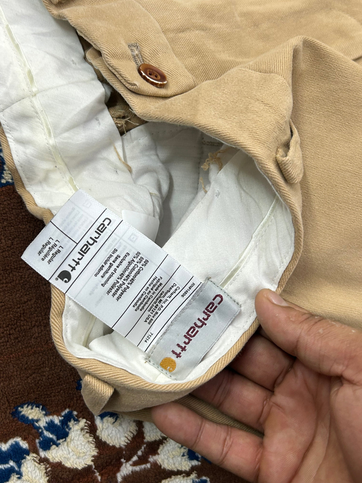 CARHARRT BEIGE STRAIGHT PANT ( F4696 )