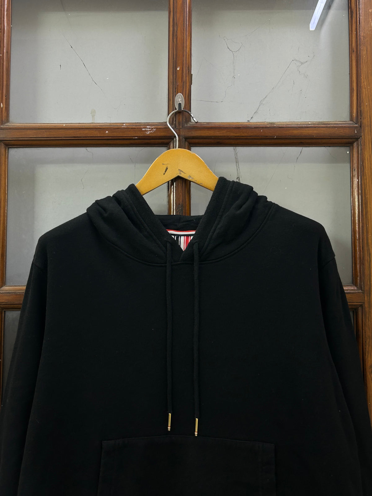 THOM BROWNE BLACK HOODIE ( F4701 )