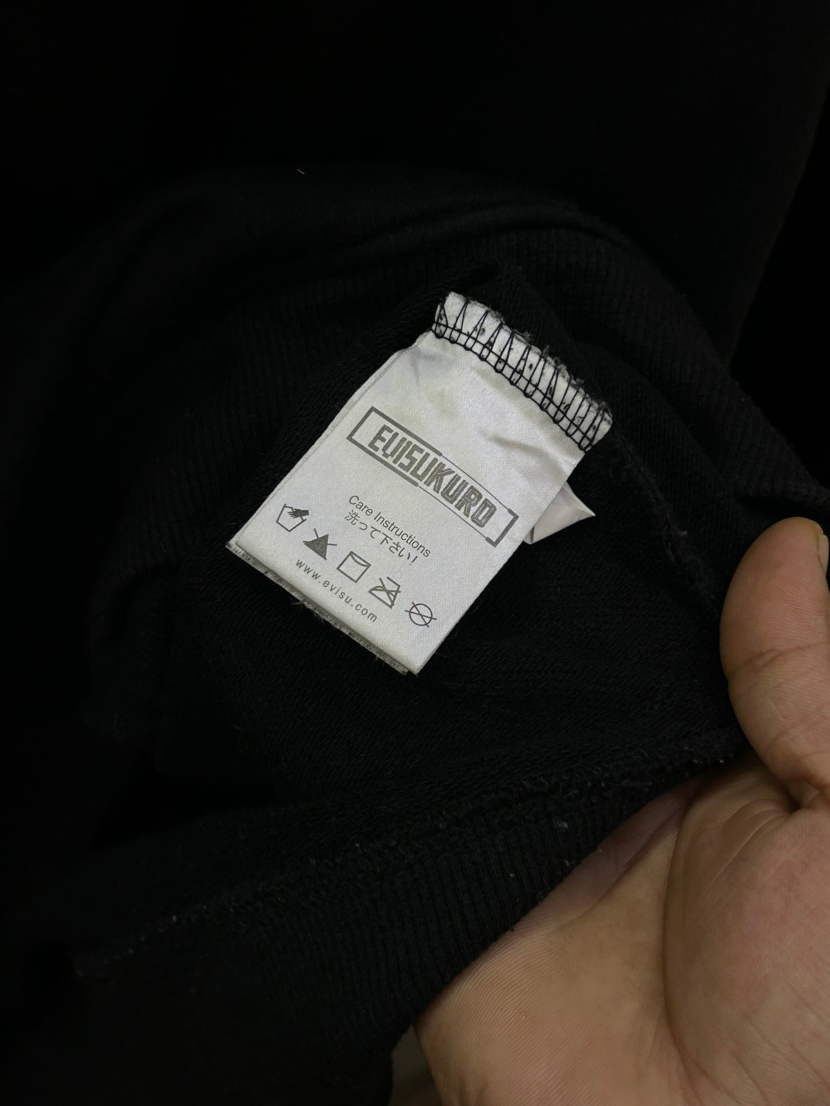 EVISU KURO BLACK HOODIE ( F4828 )