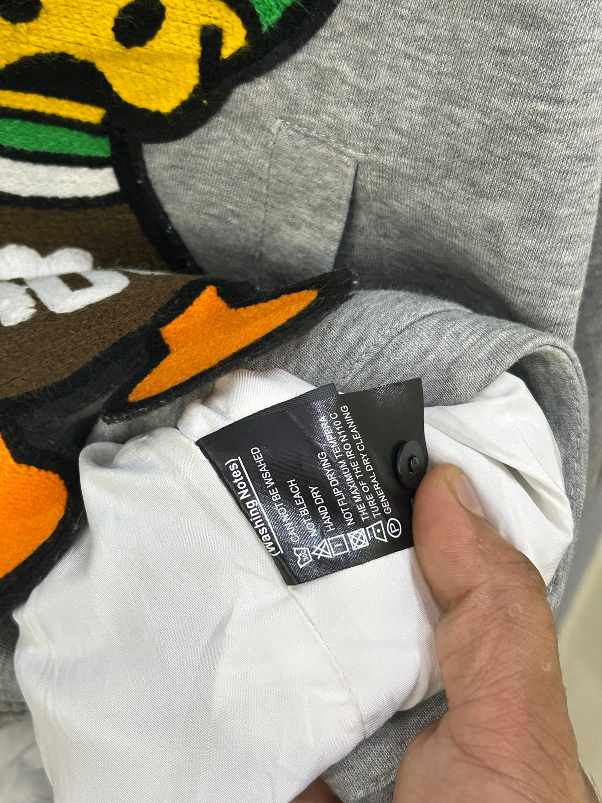 PATCHWORK GREY ZIPPER ( F4727 )