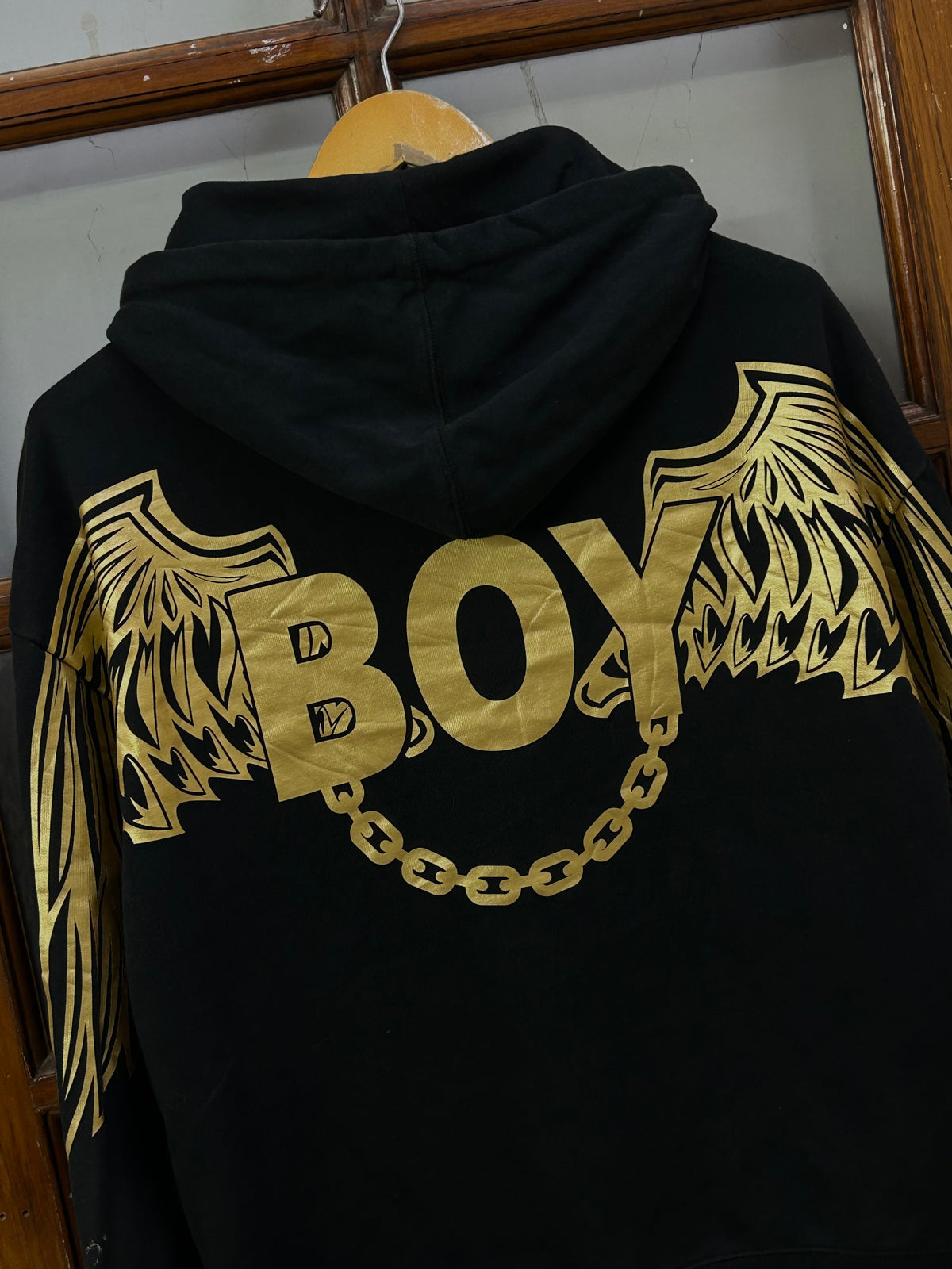 BOY LONDON STREET STYLE BLACK HOODIE ( F4728 )