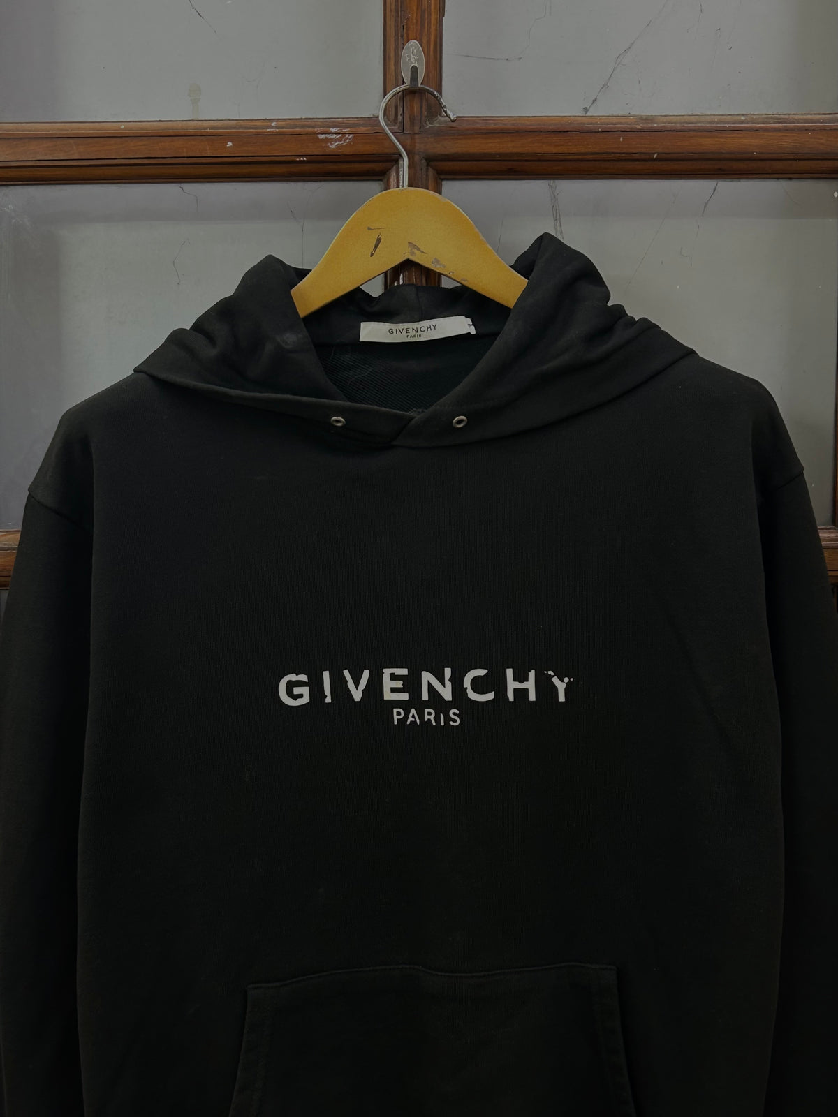 GIVENCHY Z BLACK CHEST PRINT HOODIE ( F4730 )