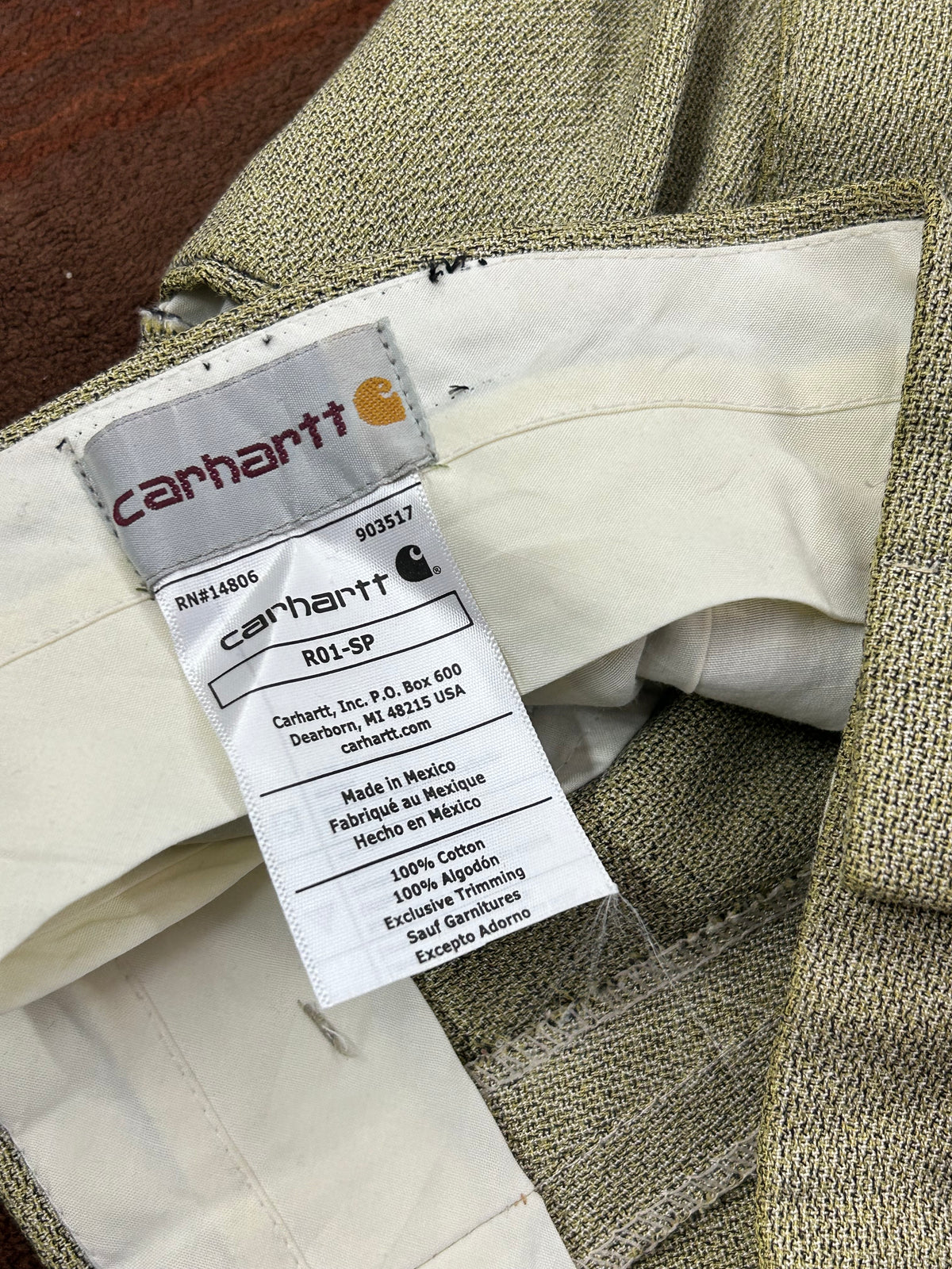 CARHARRT GREEN PANT ( F4697 )