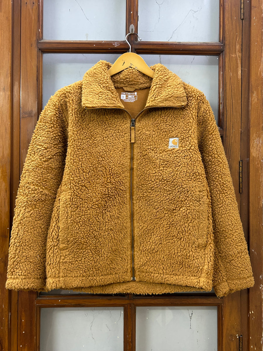 CARHARRT BROWN FUR LIKE JACKET ( F4826 )