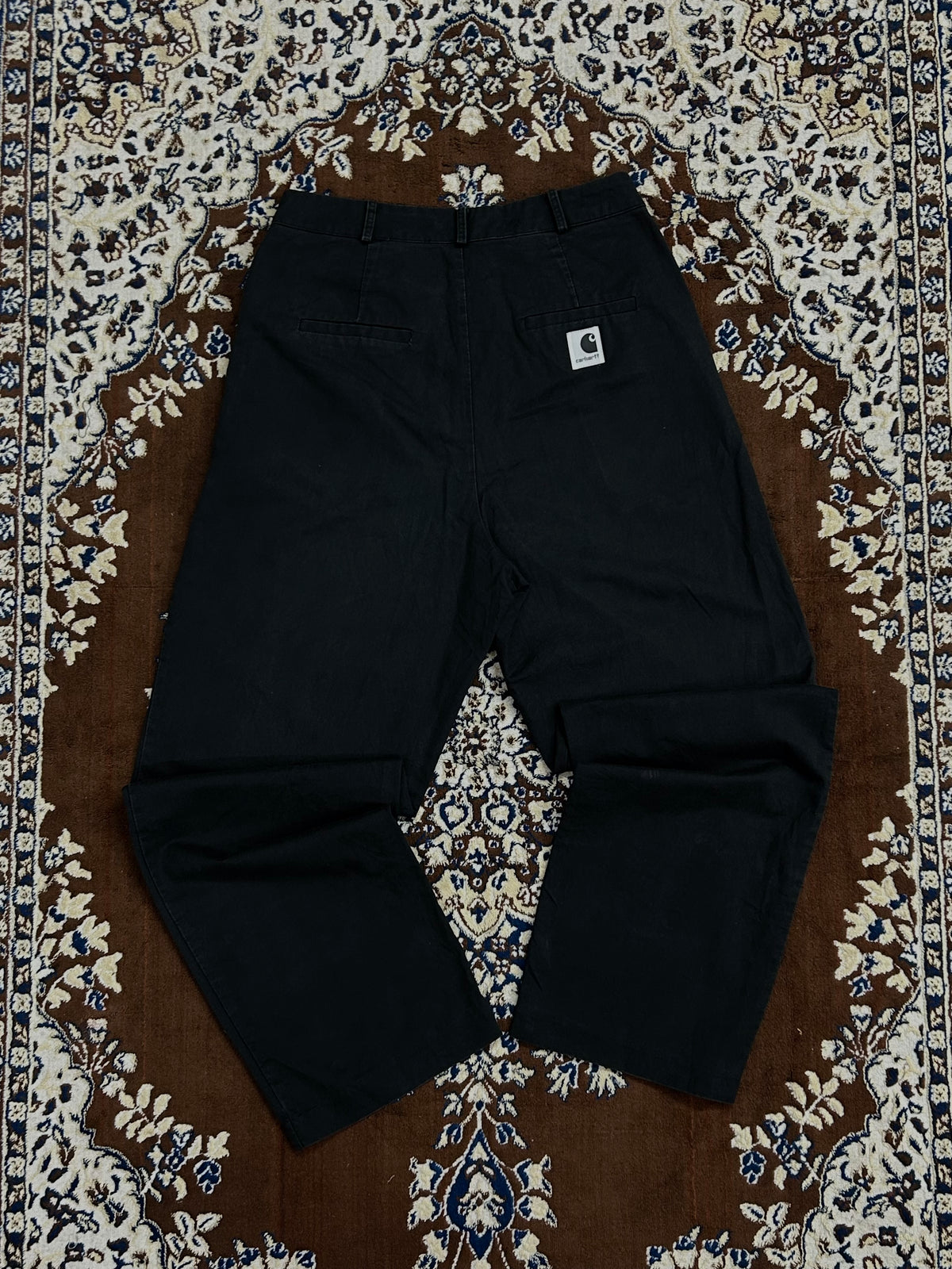 CARHARRT BLACK BAGGY FIT PANT ( F4681 )