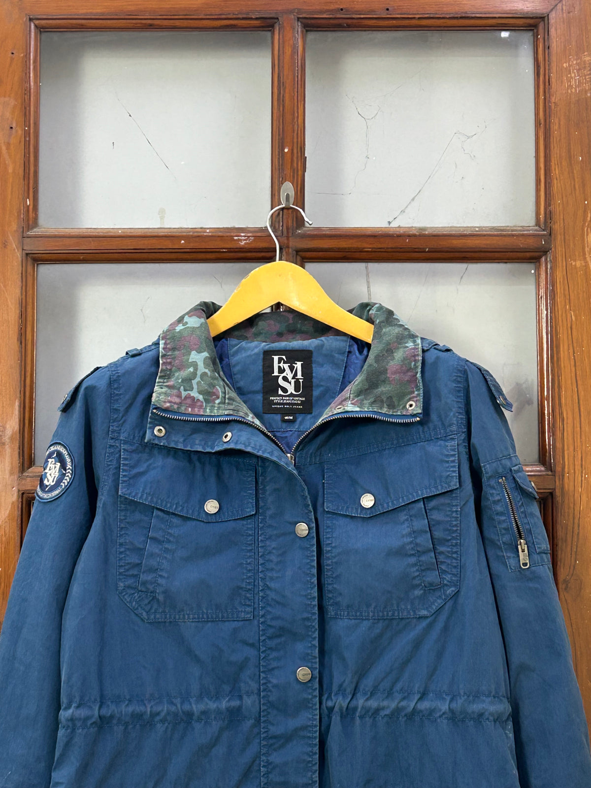 EVISU BLUE UTILITY PARKA JACKET ( D6882 )