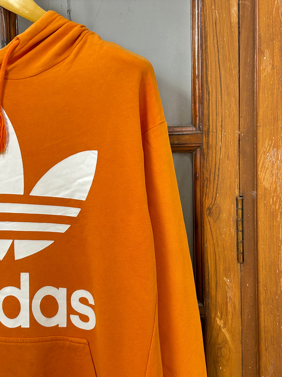 ADIDAS VIBRANT ORANGE HOODIE ( F5343 )