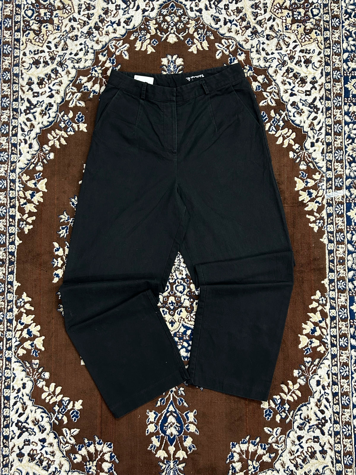 CARHARRT BLACK BAGGY FIT PANT ( F4681 )