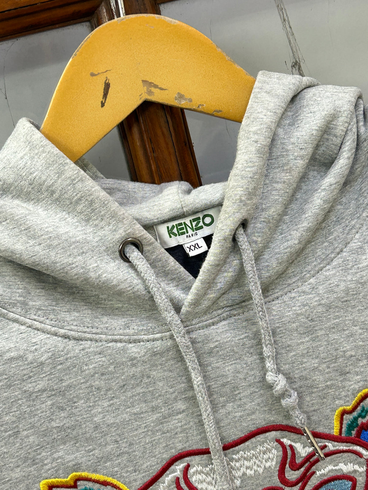 KENZO EMBROIDERED CHEST LOGO HOODIE ( F4829 )