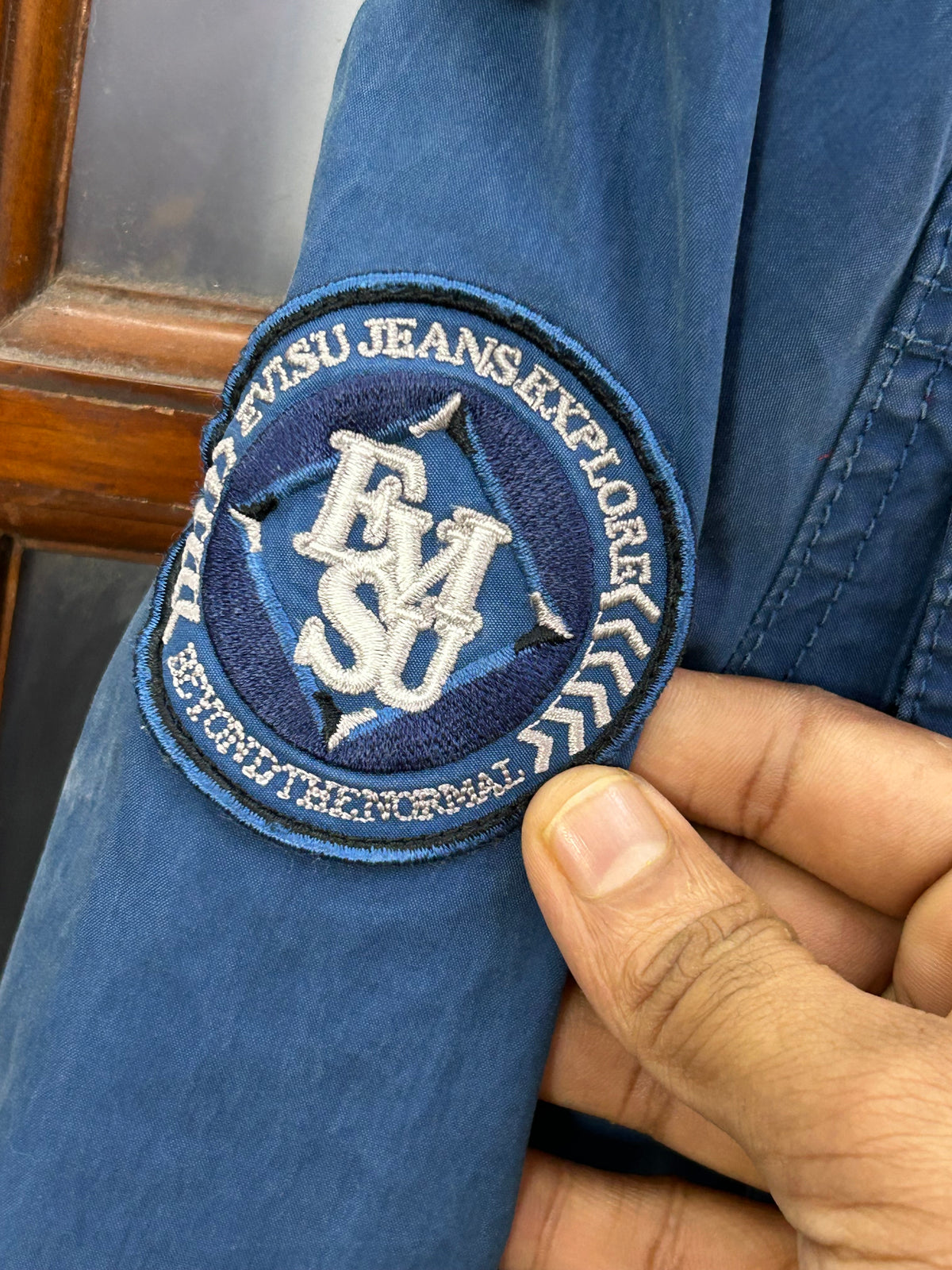 EVISU BLUE UTILITY PARKA JACKET ( D6882 )