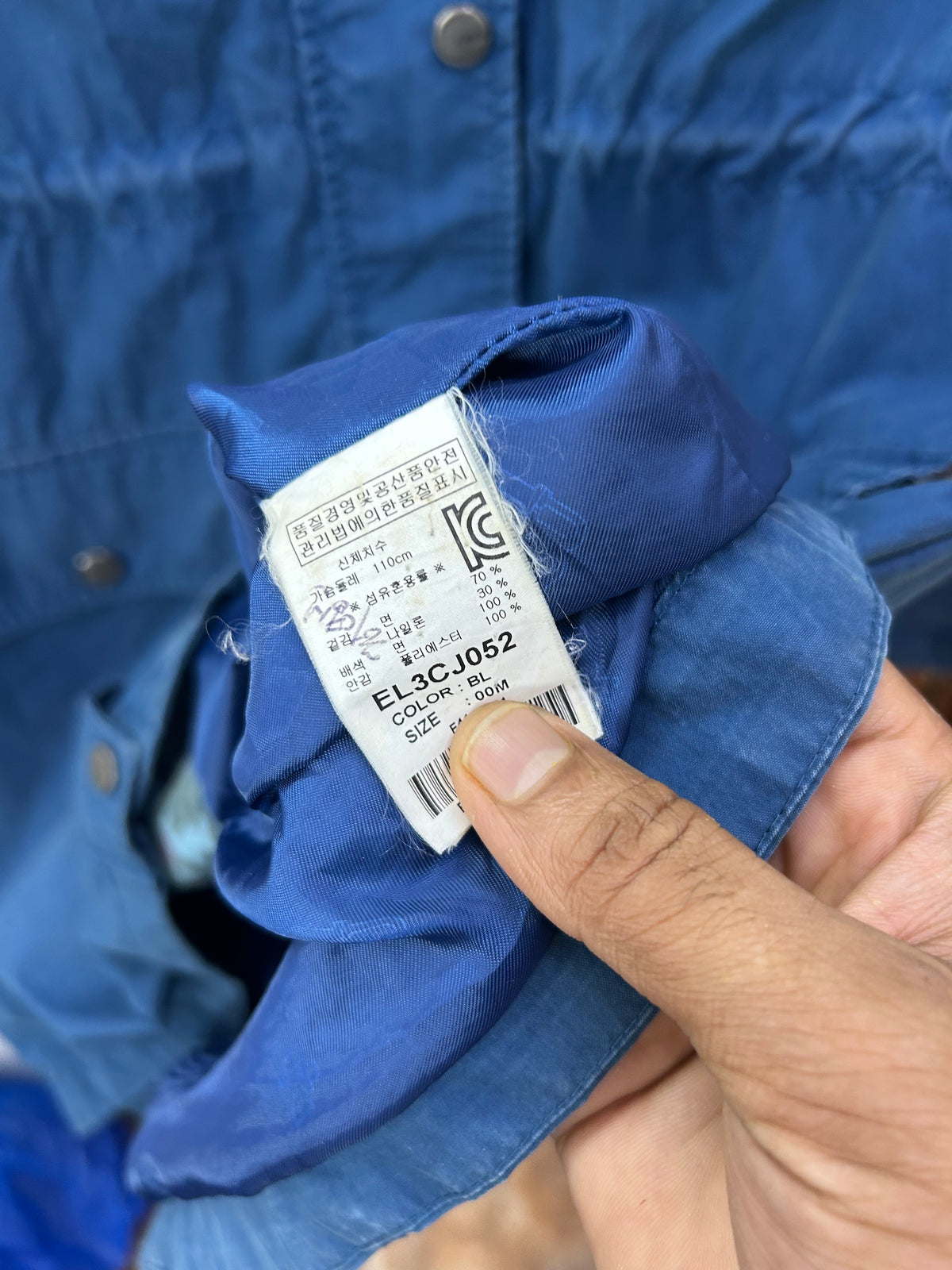 EVISU BLUE UTILITY PARKA JACKET ( D6882 )