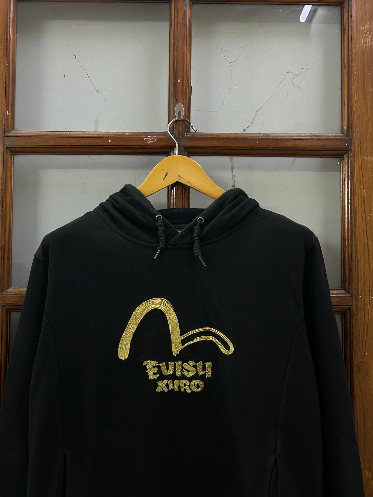 EVISU KURO BLACK HOODIE ( F4828 )