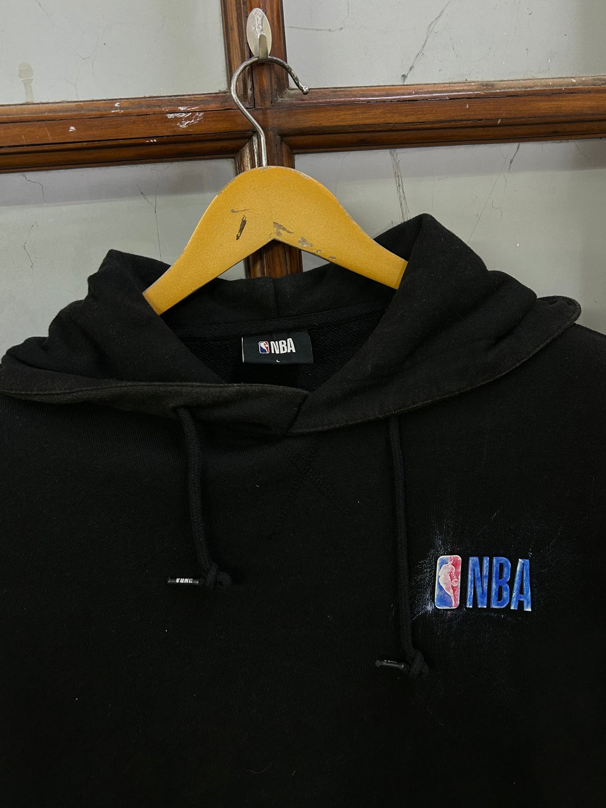 CHEST LOGO BLACK HOODIE ( F4724 )