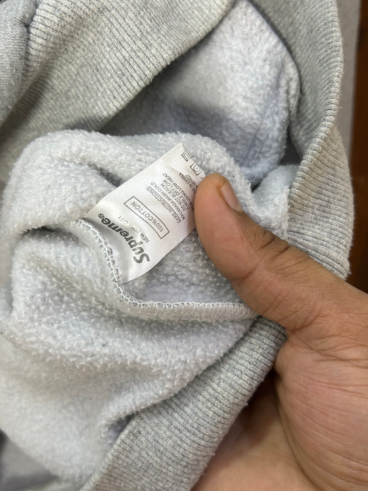 SUPREME GREY HOODIE ( F6188 )