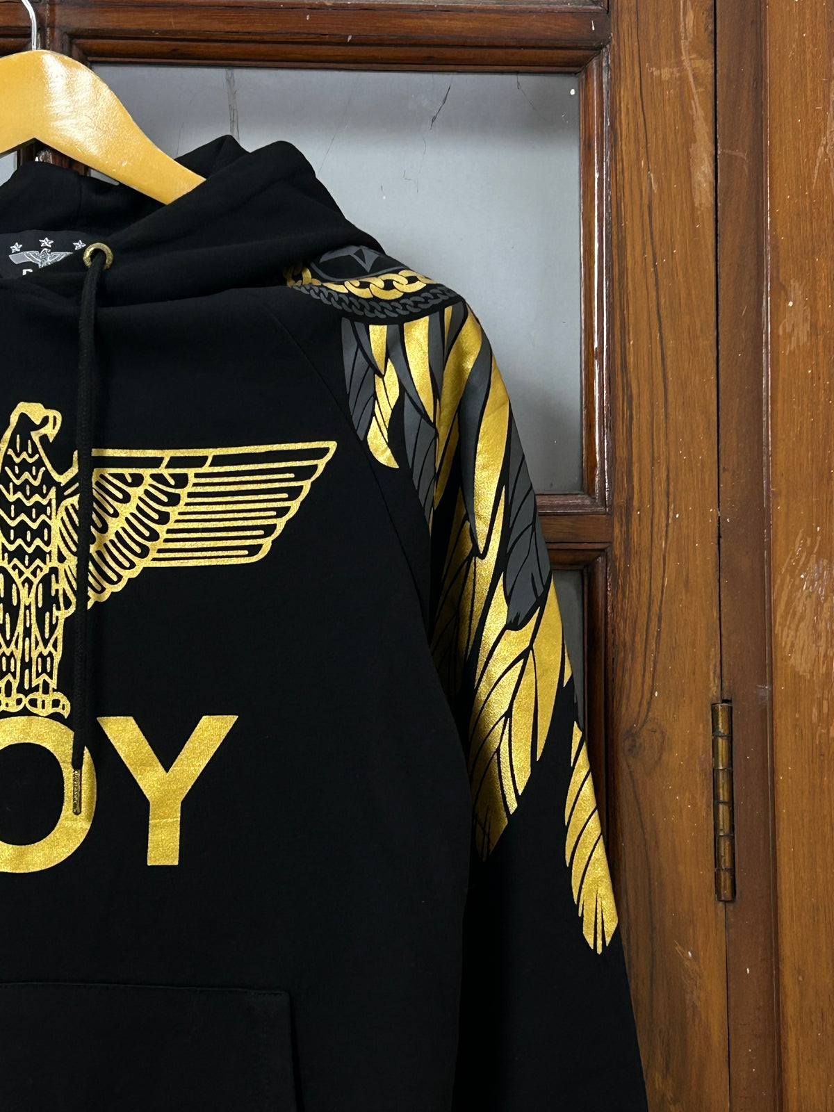 BOY LONDON GOLDEN WINGS PRINT HOODIE ( F5333 )