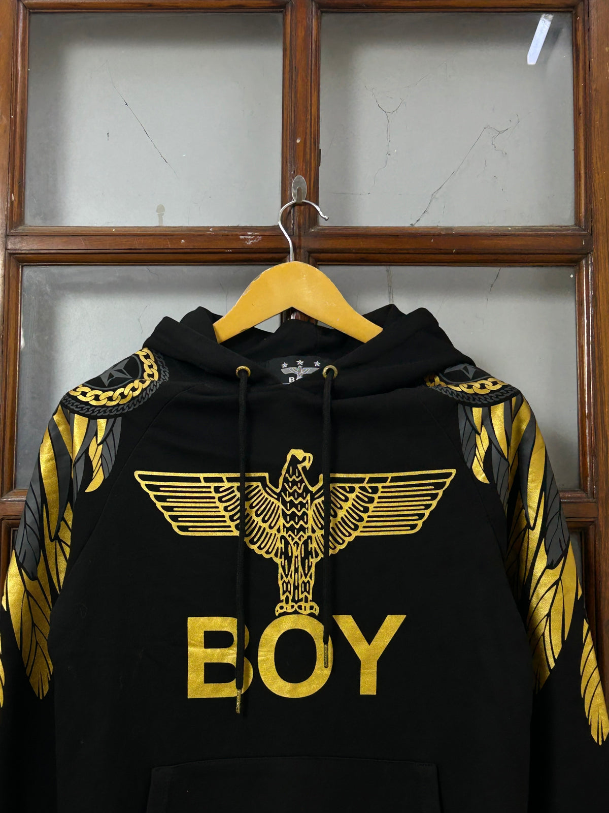 BOY LONDON GOLDEN WINGS PRINT HOODIE ( F5333 )