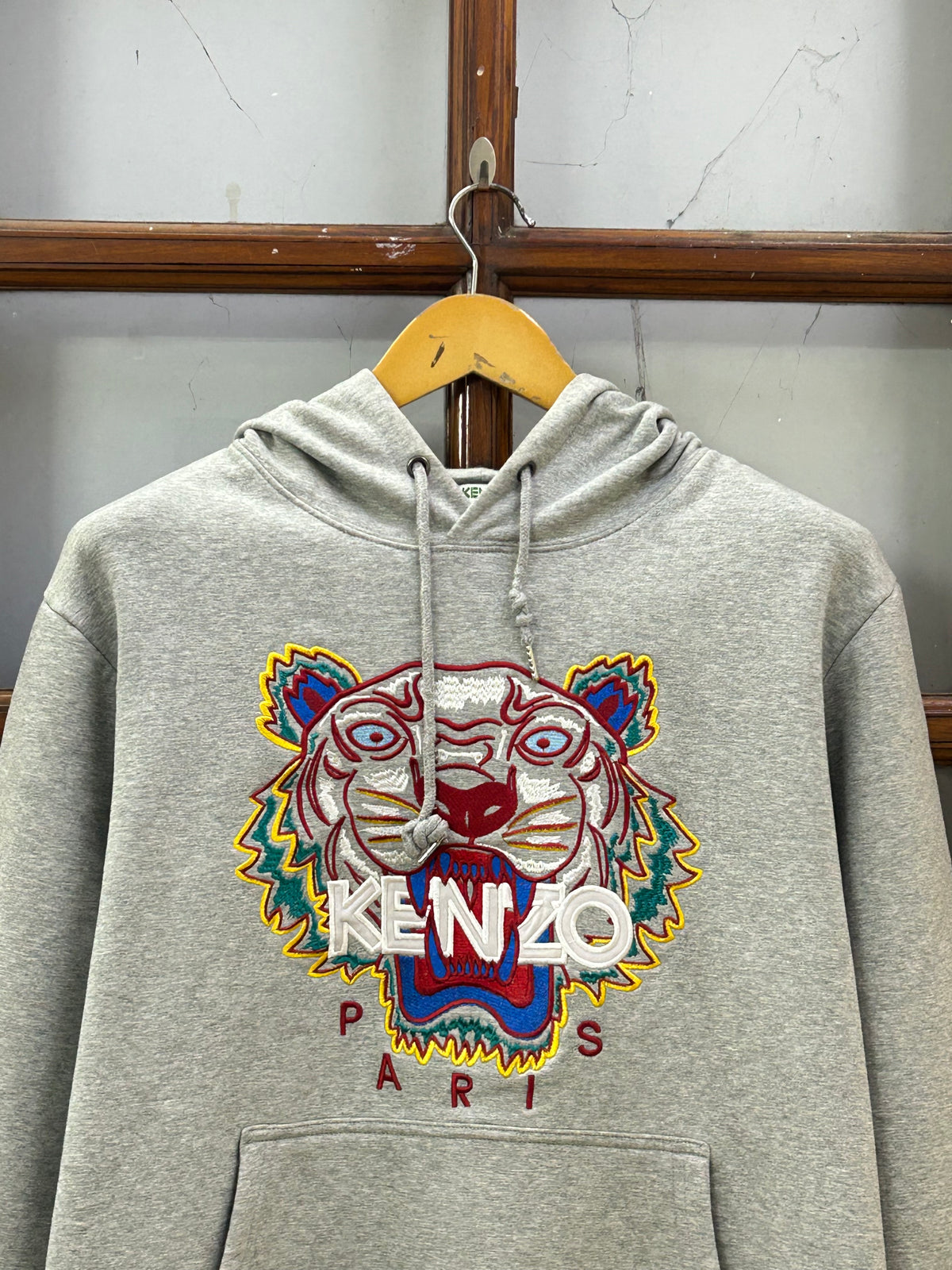 KENZO EMBROIDERED CHEST LOGO HOODIE ( F4829 )