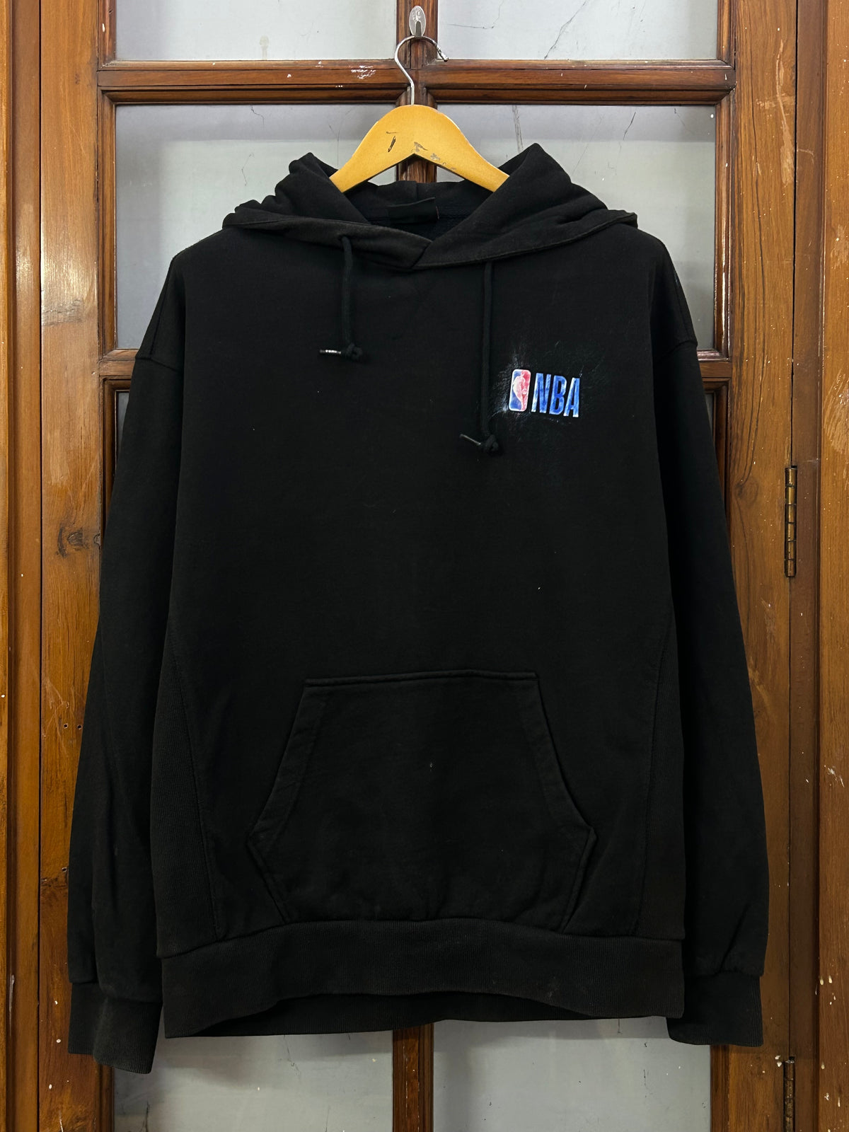 CHEST LOGO BLACK HOODIE ( F4724 )