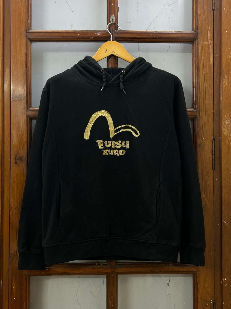 EVISU KURO BLACK HOODIE ( F4828 )