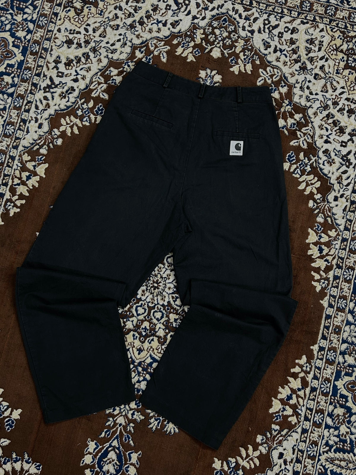 CARHARRT BLACK BAGGY FIT PANT ( F4681 )