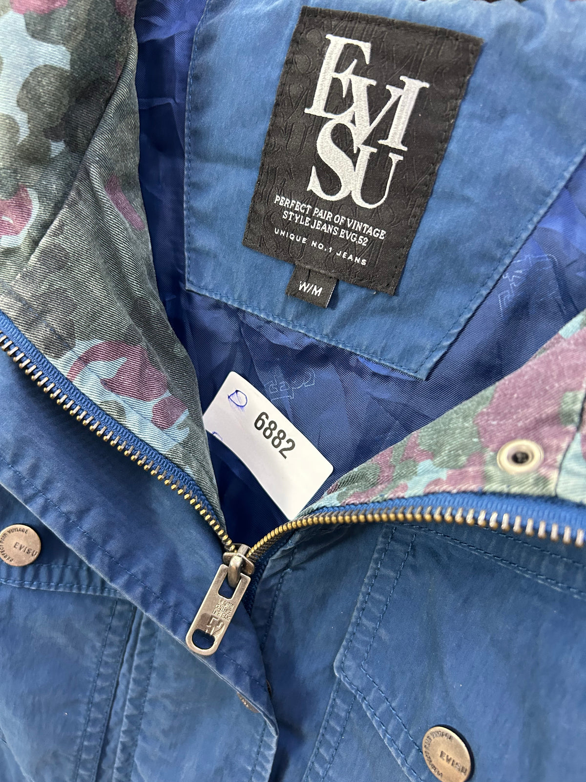 EVISU BLUE UTILITY PARKA JACKET ( D6882 )