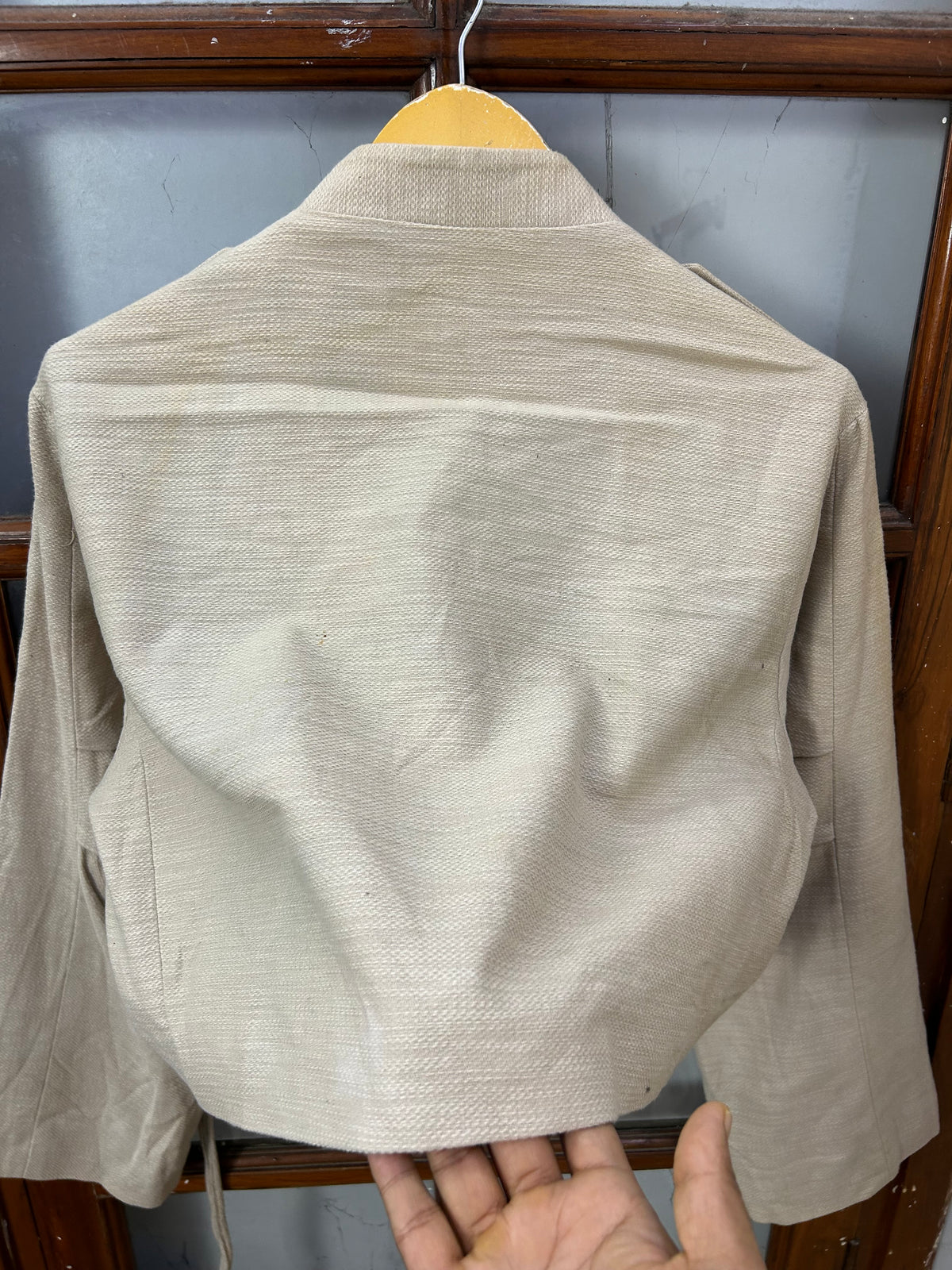 POLO RL BEIGE CROPPED FIT JACKET FOR WOMEN ( D6870 )