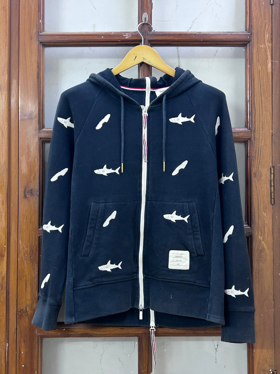 THOM BROWNE SHARK PATTERN HOODIE ( F4836 )