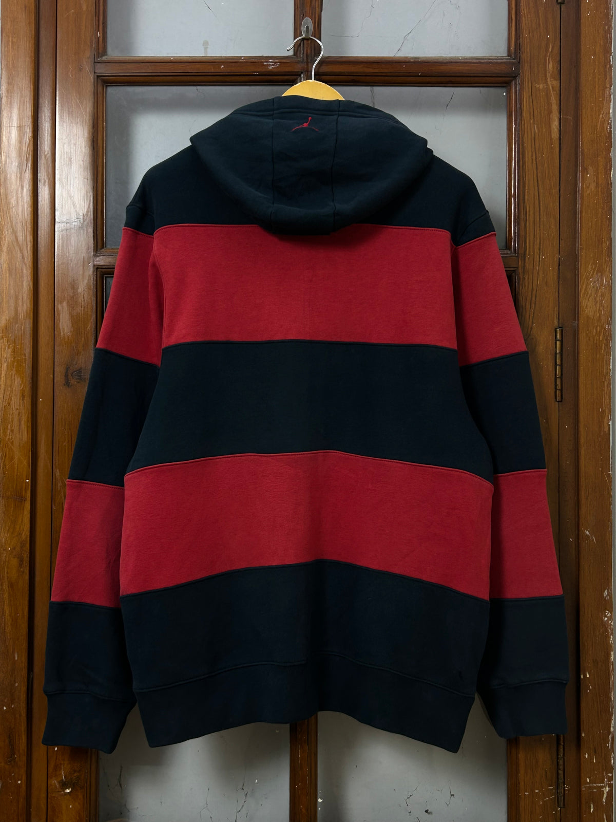 JORDAN RED BLACK HOODED ZIPPER ( F5345 )