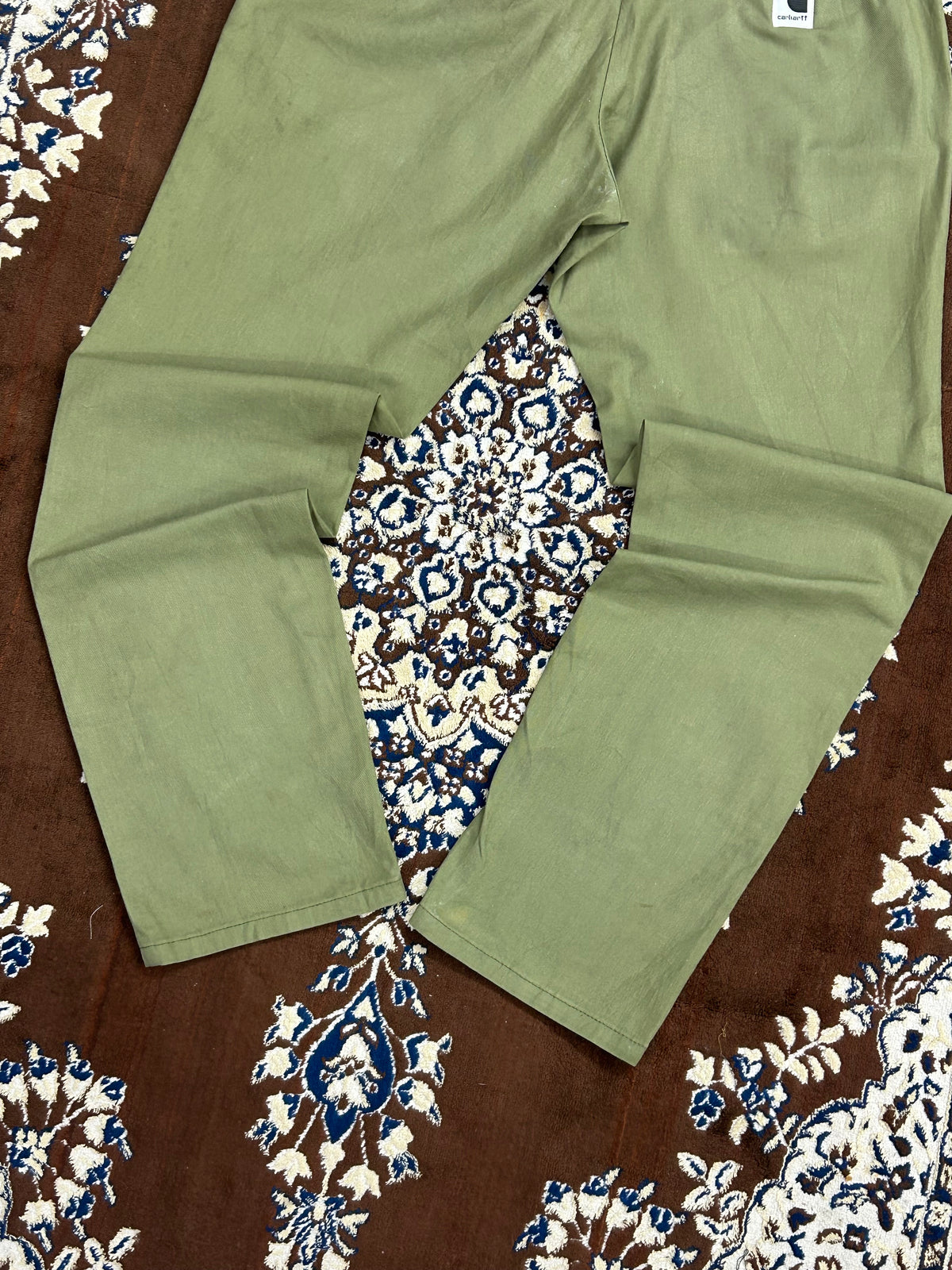 CARHARRT GREEN STRAIGHT FIT PANT ( F4694 )
