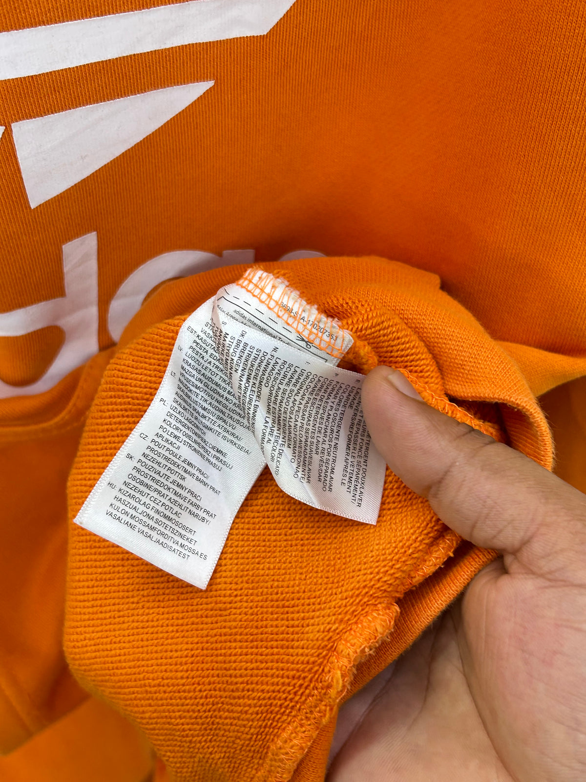ADIDAS VIBRANT ORANGE HOODIE ( F5343 )