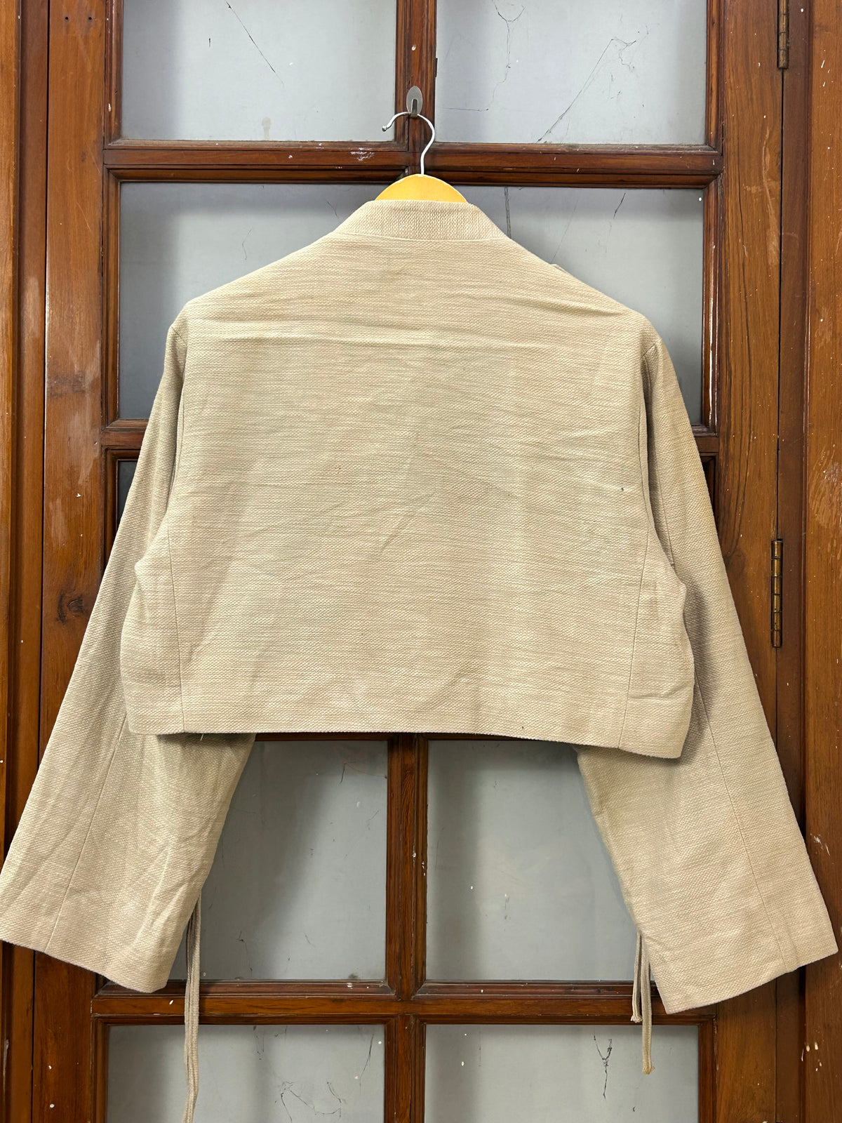 POLO RL BEIGE CROPPED FIT JACKET FOR WOMEN ( D6870 )