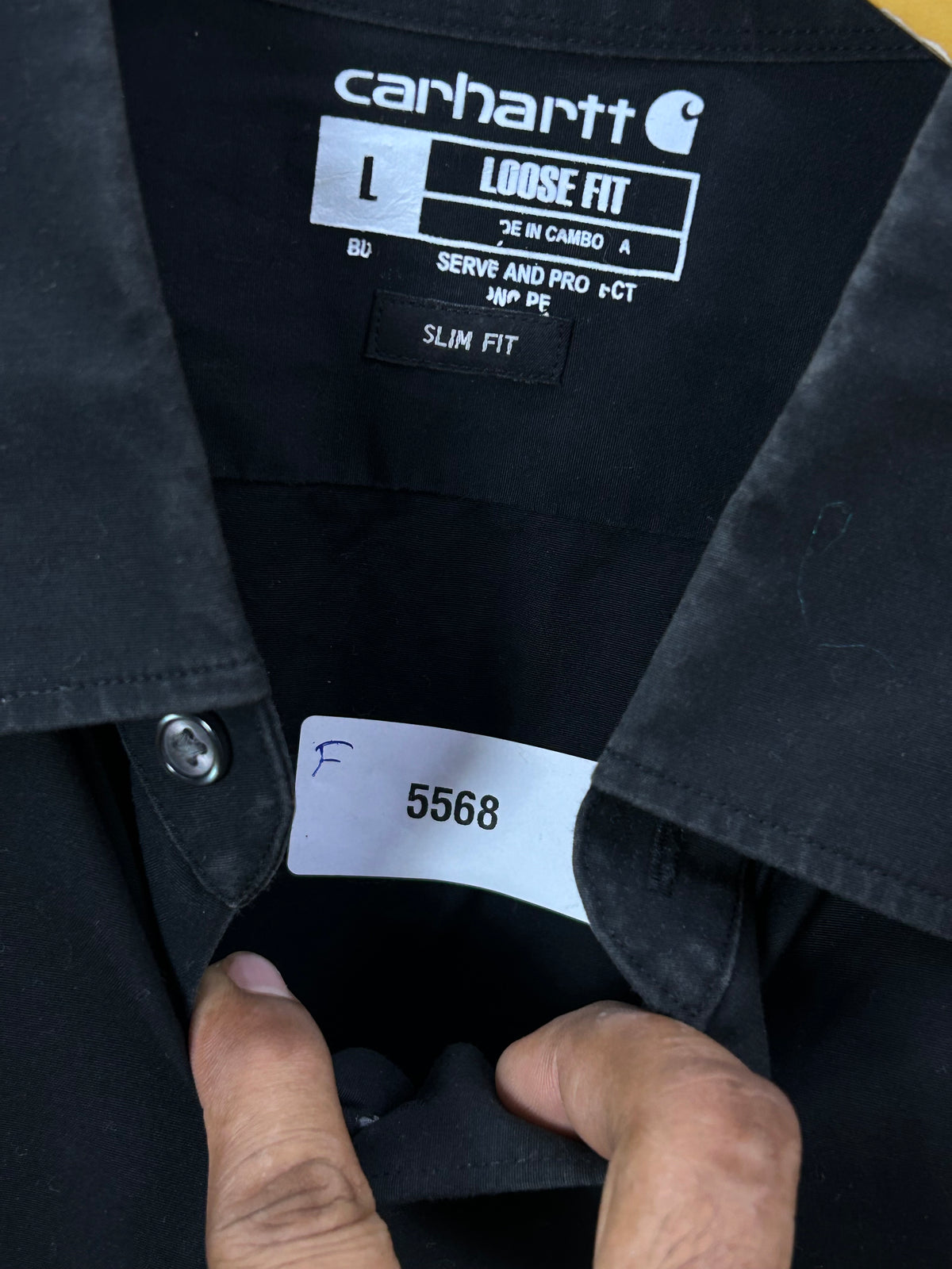 CARHARRT BLACK SHIRT ( F5568 )