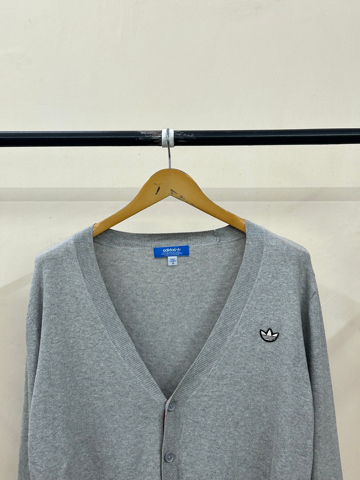 ADIDAS DOUBLE POCKET GREY CARDIGAN ( M5022 )