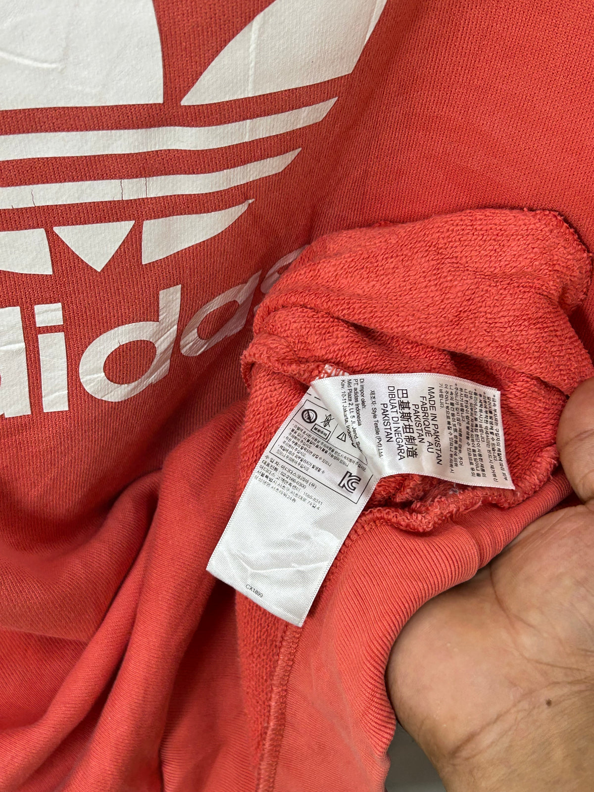ADIDAS ORANGE HOODIE ( F5354 )
