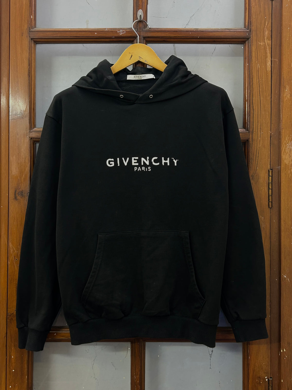 GIVENCHY Z BLACK CHEST PRINT HOODIE ( F4730 )
