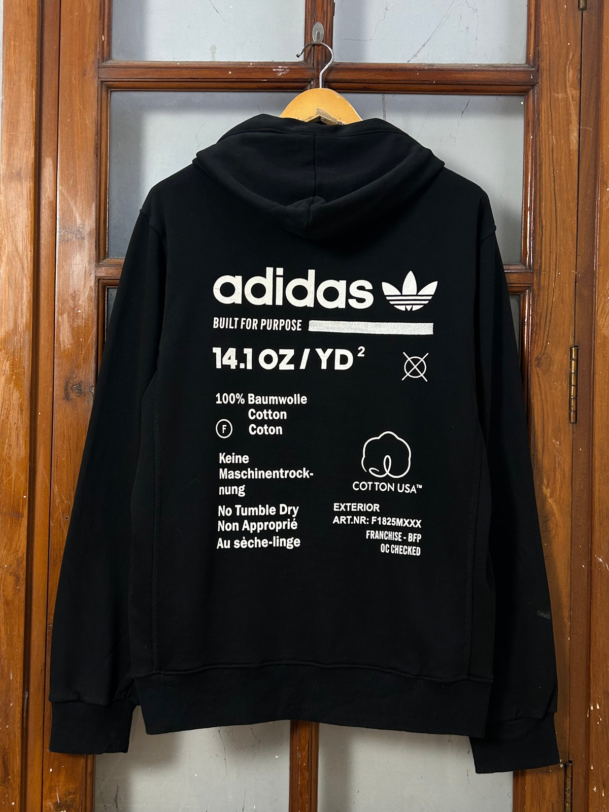 ADIDAS BLACK ZIPPER ( F6191 )