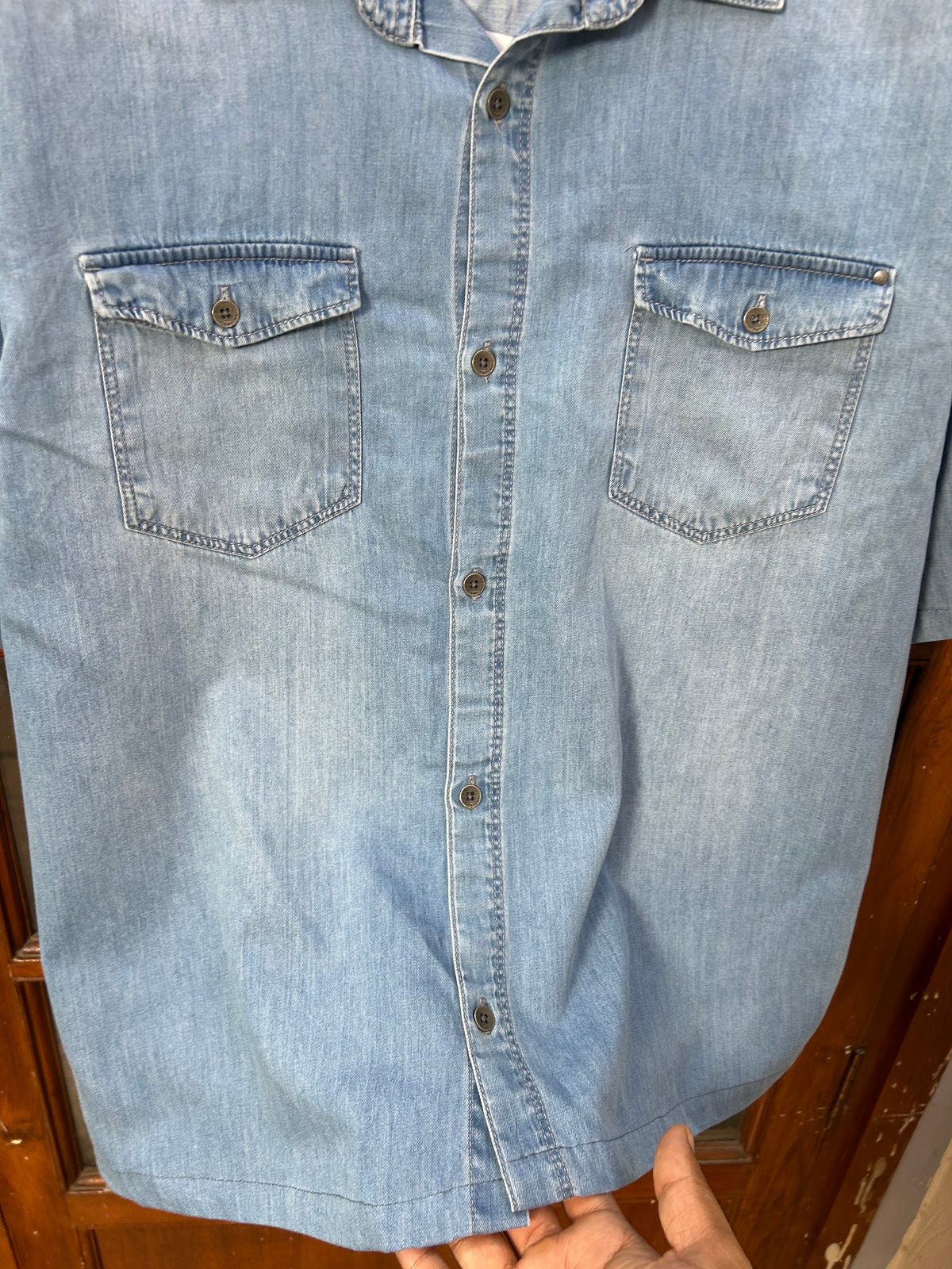 BOXY FIT DENIM SHIRT ( F5914 )