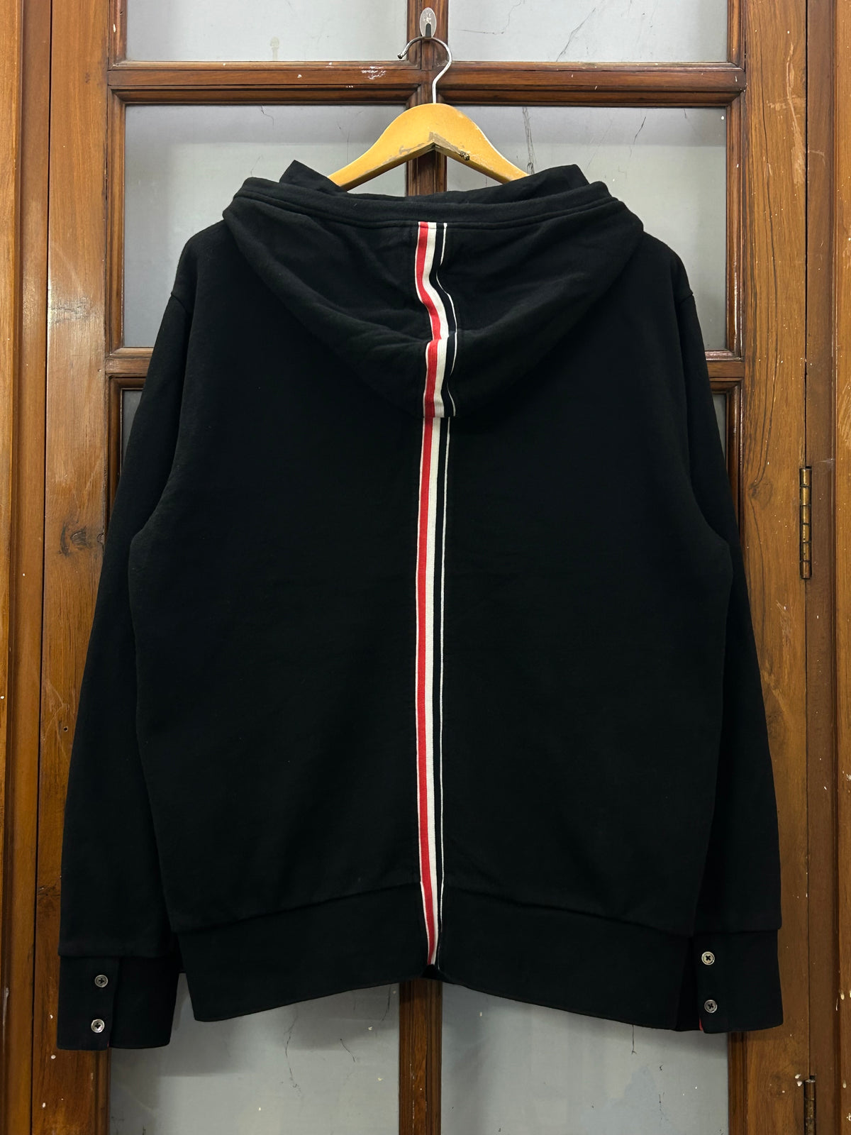 THOM BROWNE BLACK HOODIE ( F4701 )
