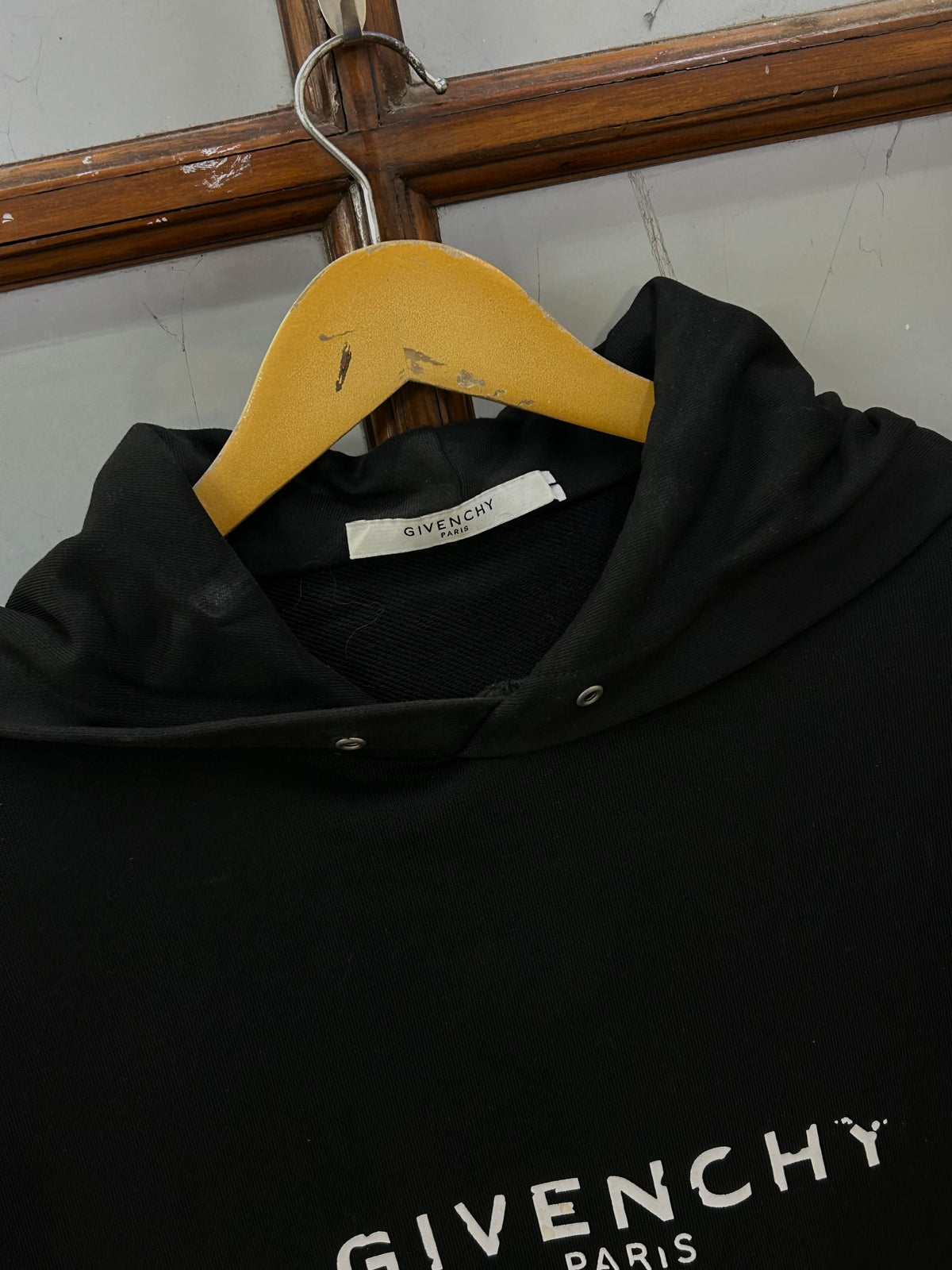 GIVENCHY Z BLACK CHEST PRINT HOODIE ( F4730 )