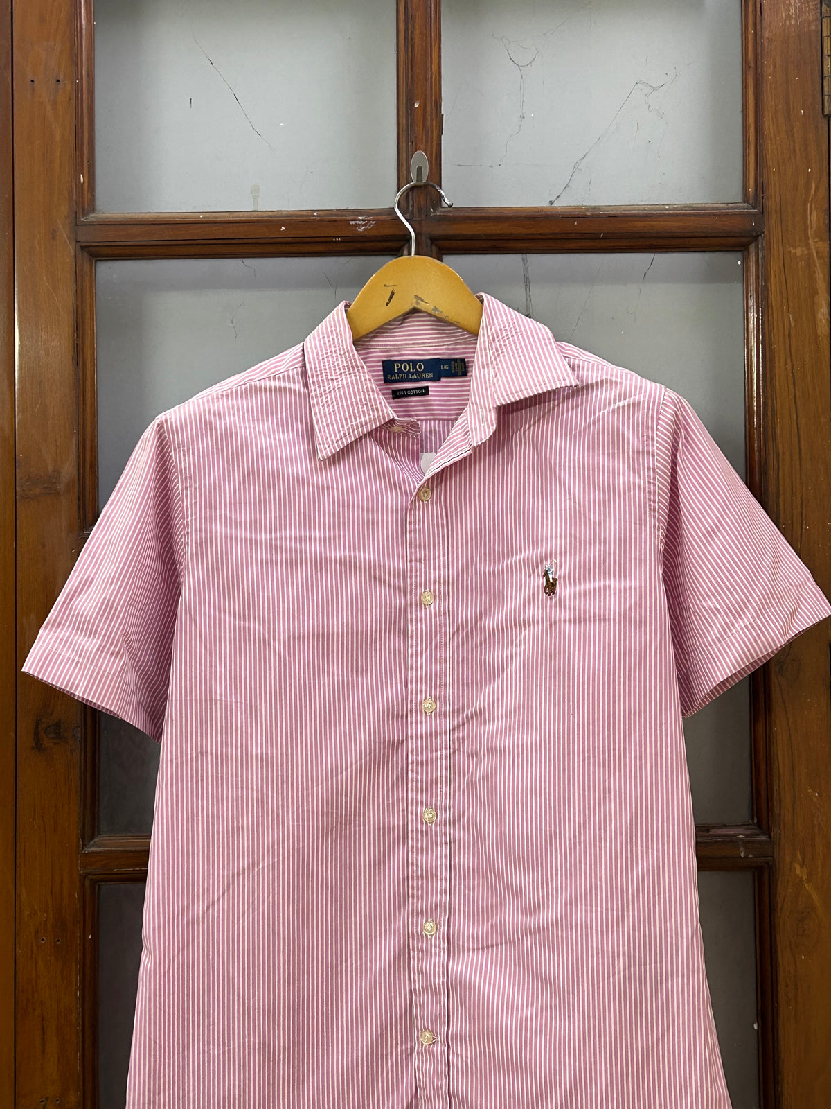POLO RL PINK STRIPPED SHIRT ( F5190 )